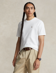Polo Ralph Lauren - Custom Slim Fit Soft Cotton T-Shirt - kortärmade t-shirts - white - 0