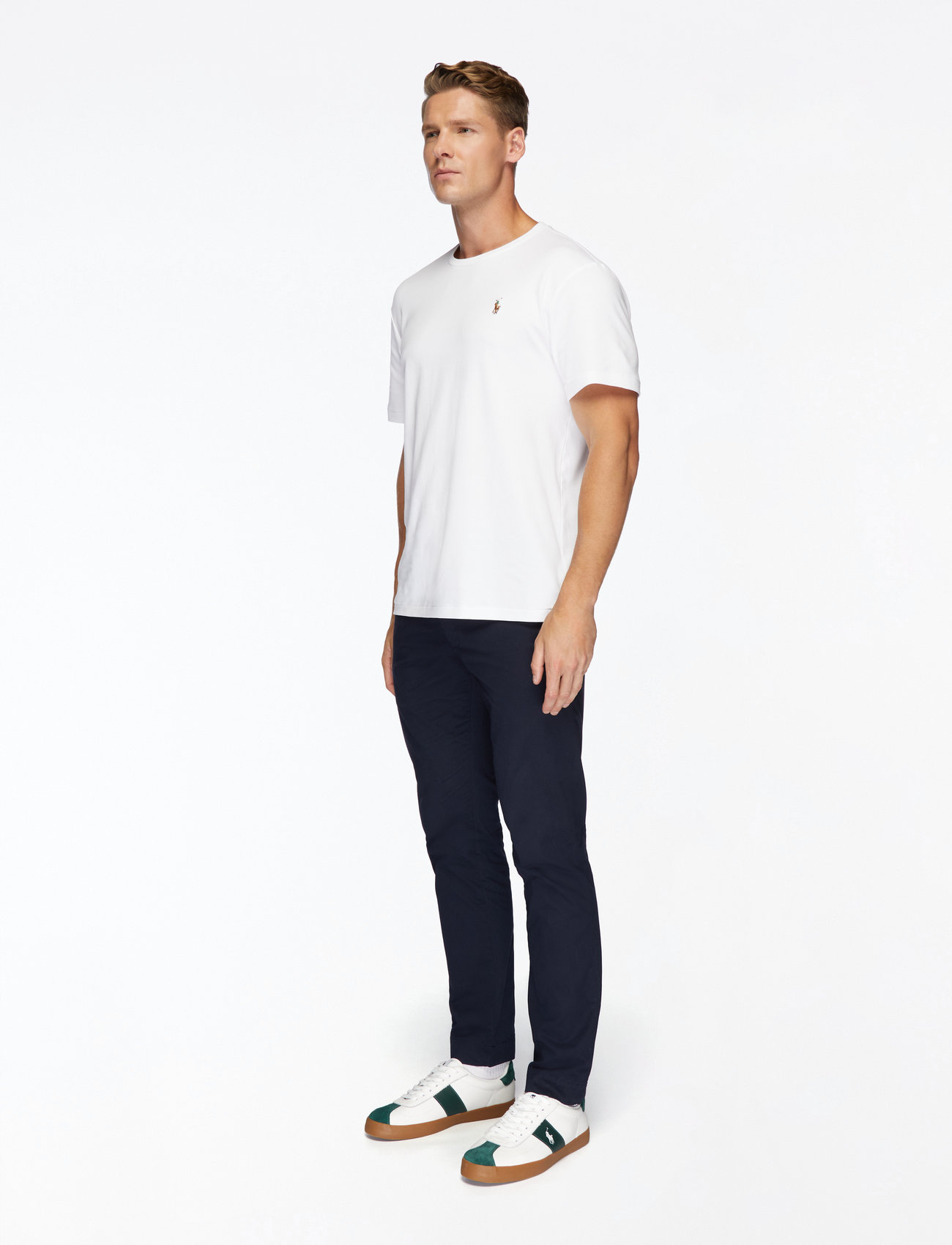 Polo Ralph Lauren - Custom Slim Fit Soft Cotton T-Shirt - kortærmede t-shirts - white - 4