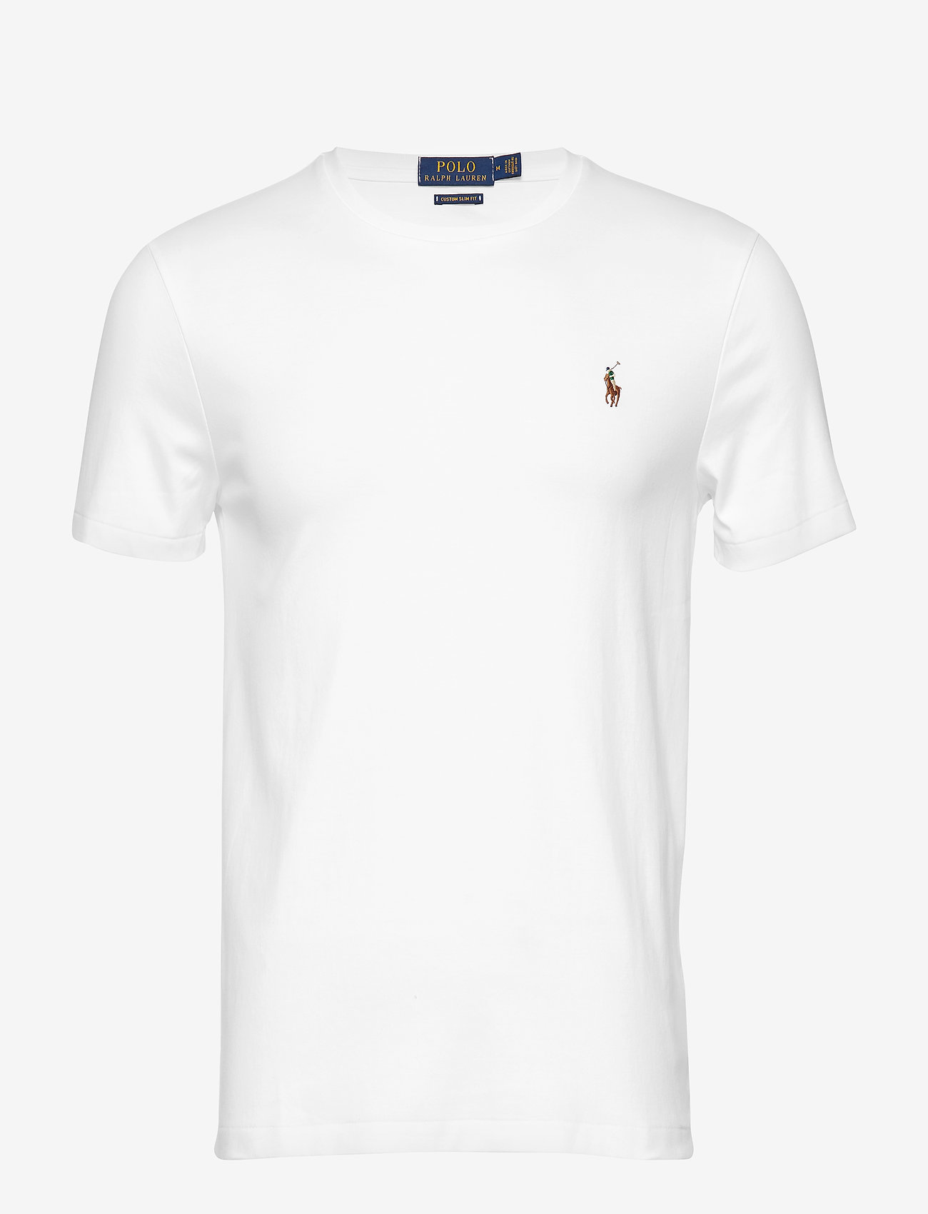 Polo Ralph Lauren - Custom Slim Fit Soft Cotton T-Shirt - kortærmede t-shirts - white - 1