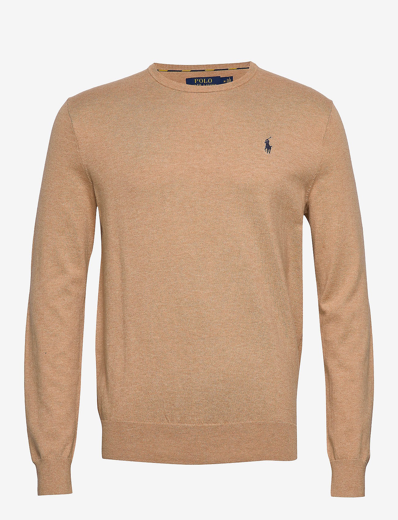 Slim Fit Cotton Sweater - CAMEL MELANGE