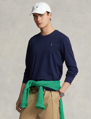 Polo Ralph Lauren - Custom Slim Fit Soft Cotton T-Shirt - langermede t-skjorter - navy - 0