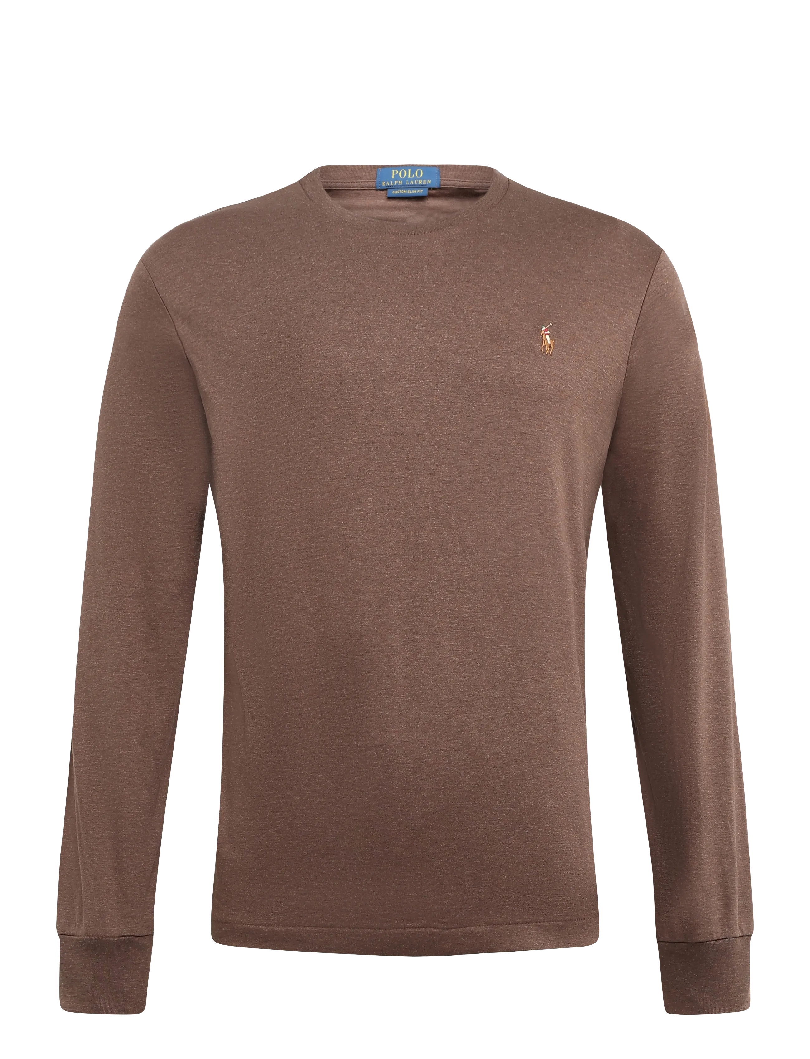 Polo Ralph Lauren PIMA POLO-LSL-TSH - Kleidung - NUTMEG BROWN HEAT / brown