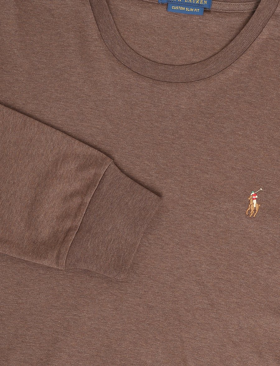 Polo Ralph Lauren - Custom Slim Fit Soft Cotton T-Shirt - pikkade varrukatega t-särgid - nutmeg brown heat - 2