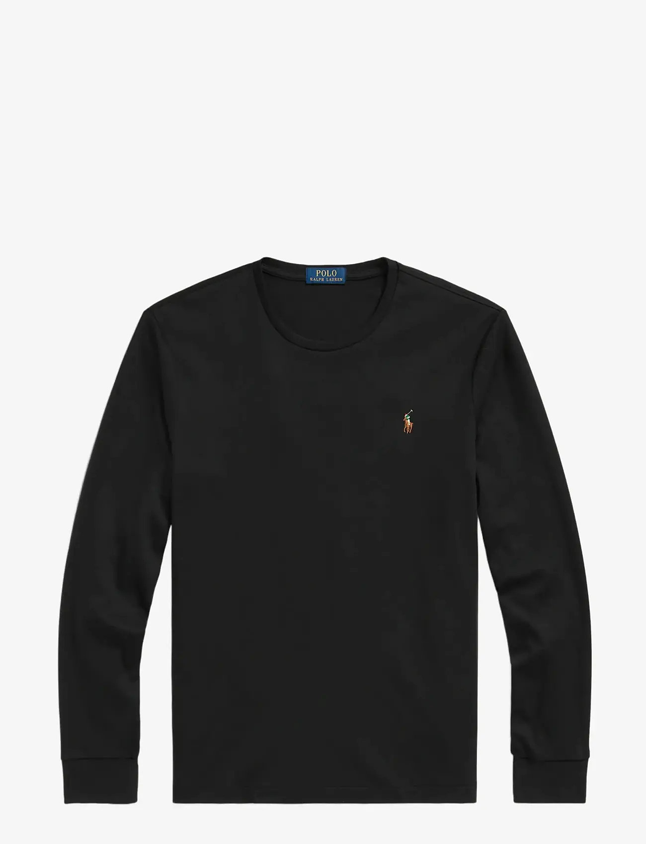 Polo Ralph Lauren - Custom Slim Fit Soft Cotton T-Shirt - langærmede t-shirts - polo black - 1