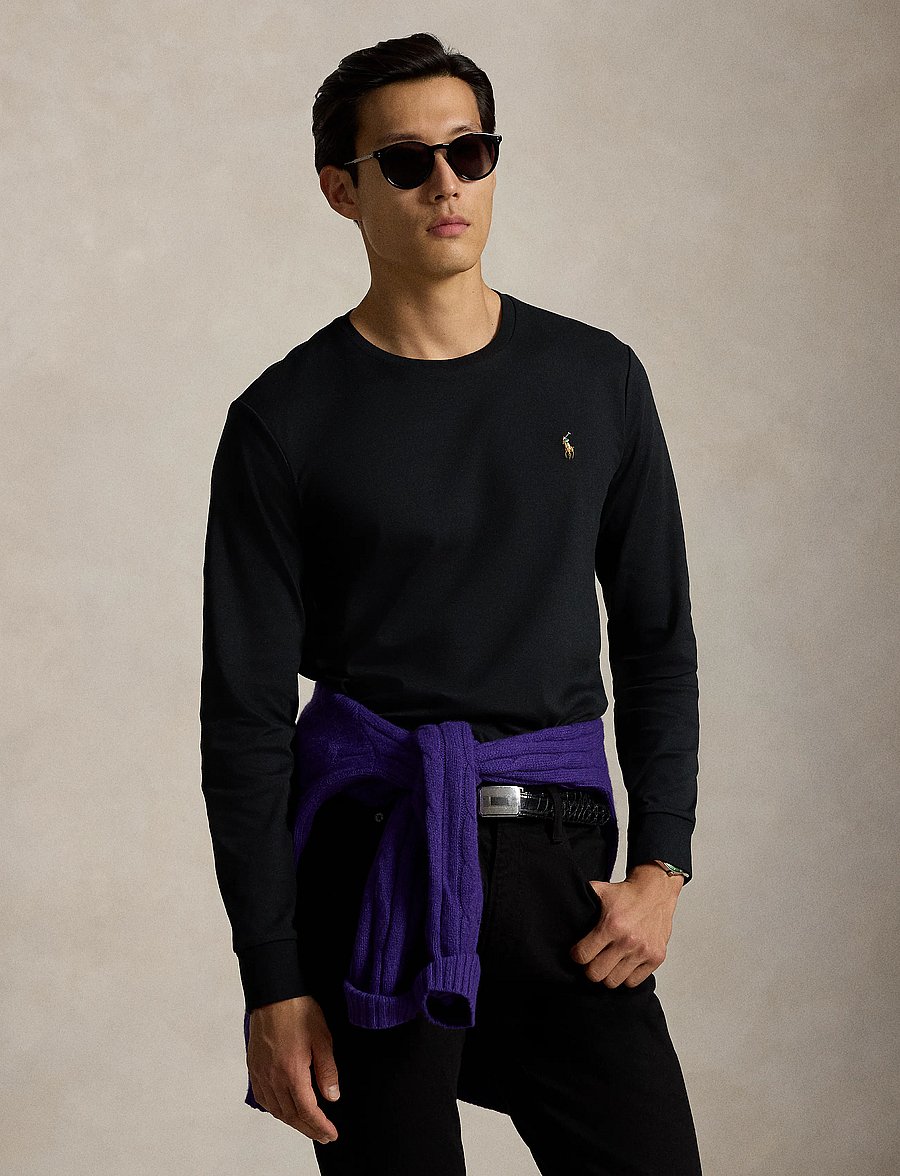 Polo Ralph Lauren - PIMA POLO-LSL-TSH - langärmelig - polo black - 5