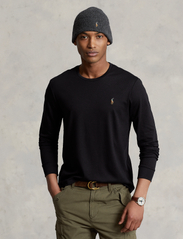 Polo Ralph Lauren - Custom Slim Fit Soft Cotton T-Shirt - pitkähihaiset - polo black - 0