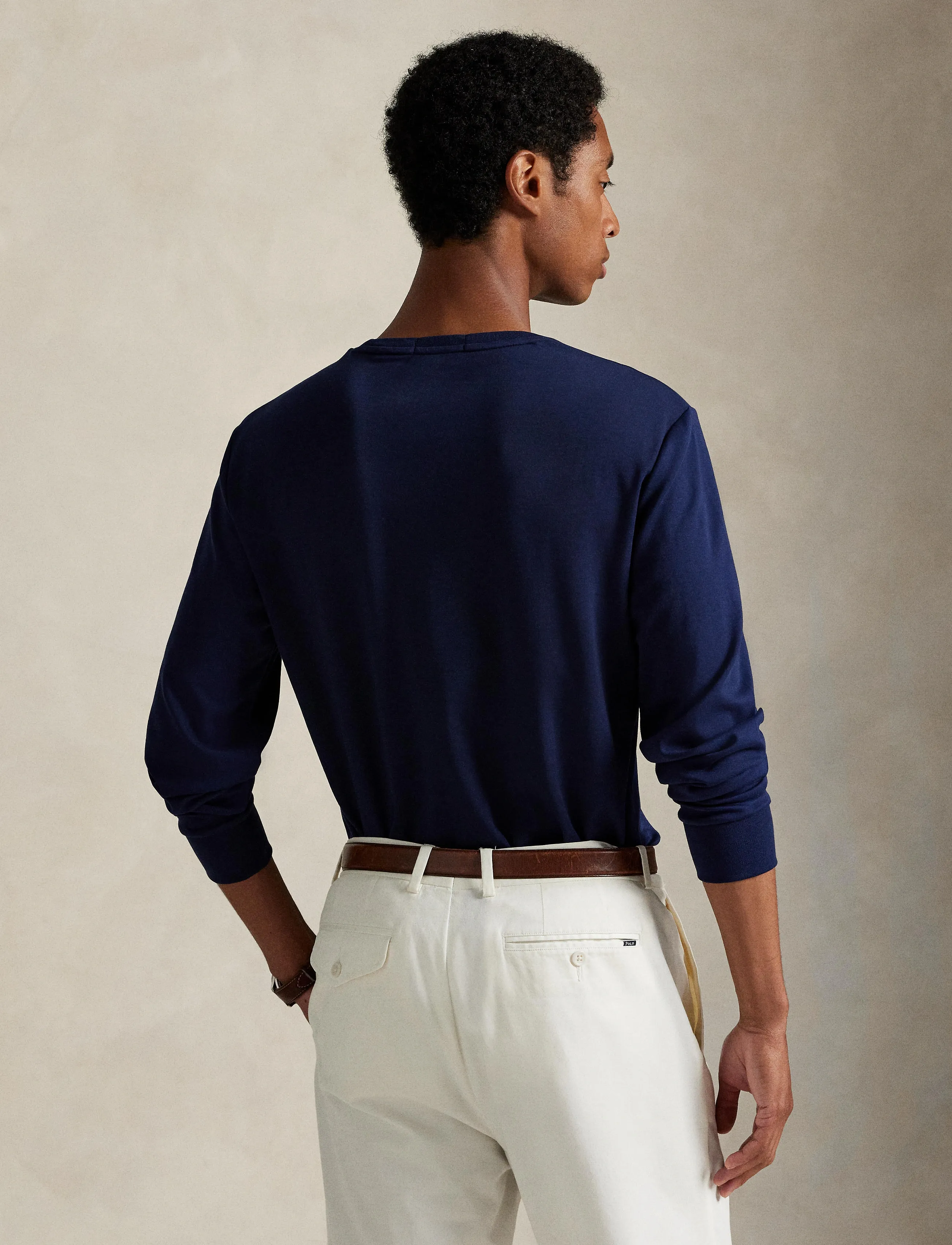 Polo Ralph Lauren - PIMA POLO-LSL-TSH - long-sleeved t-shirts - refined navy - 3