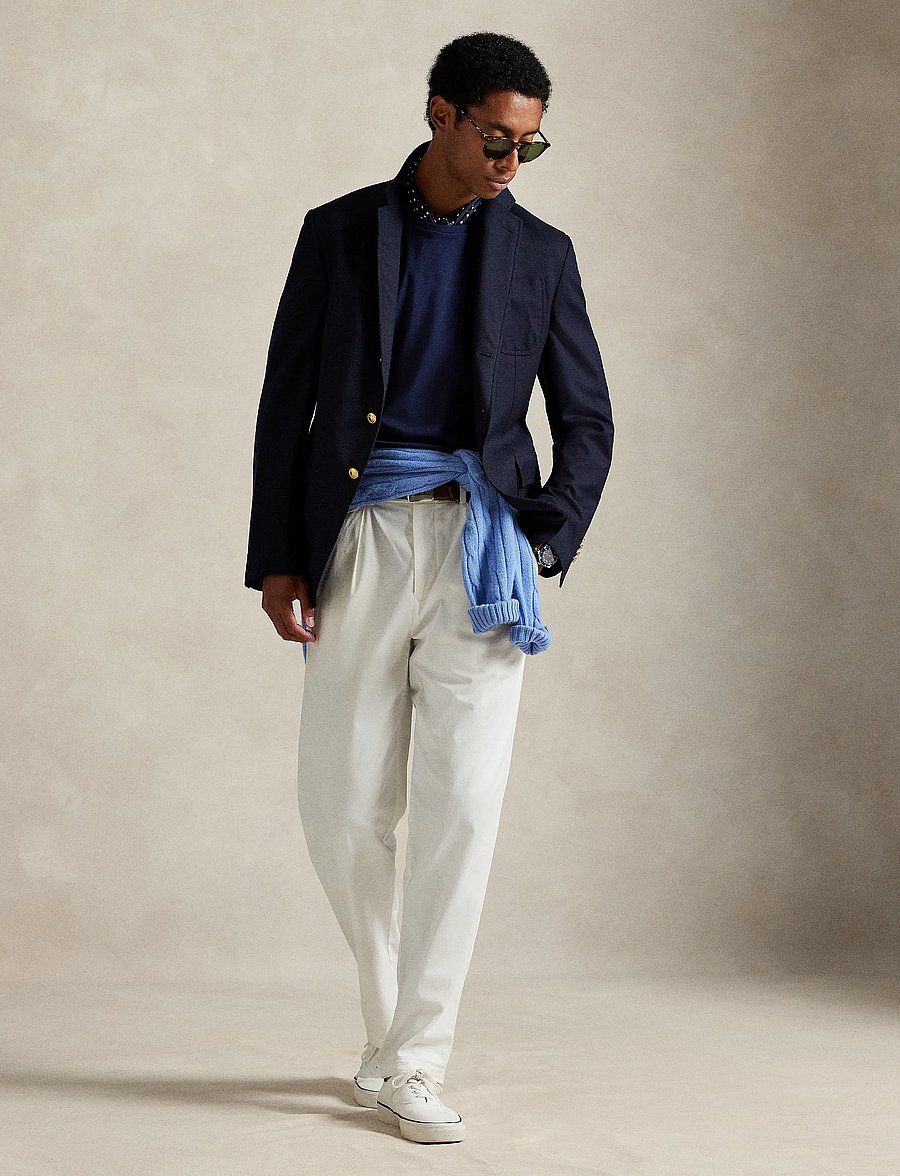 Polo Ralph Lauren - Custom Slim Fit Soft Cotton T-Shirt - långärmade t-shirts - refined navy - 0