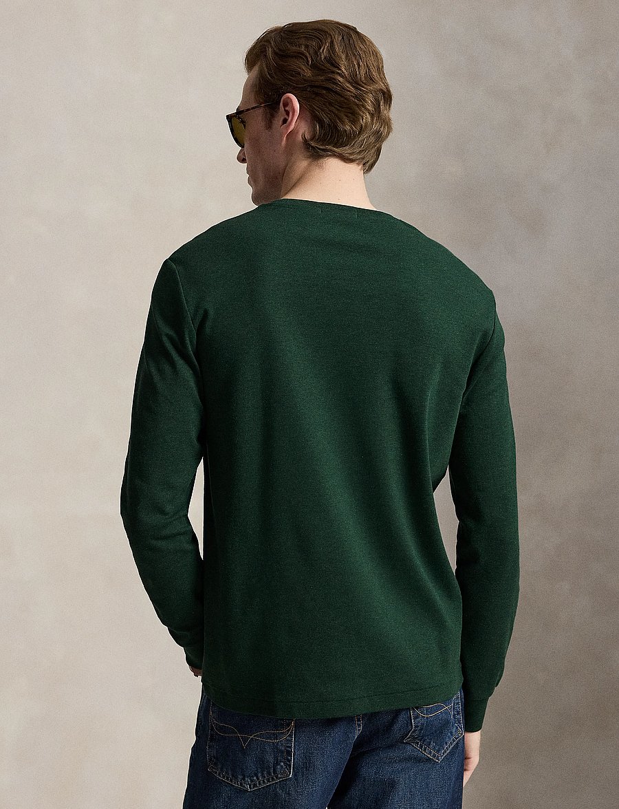 Polo Ralph Lauren - Custom Slim Fit Soft Cotton T-Shirt - langærmede t-shirts - scotch pine heath - 4