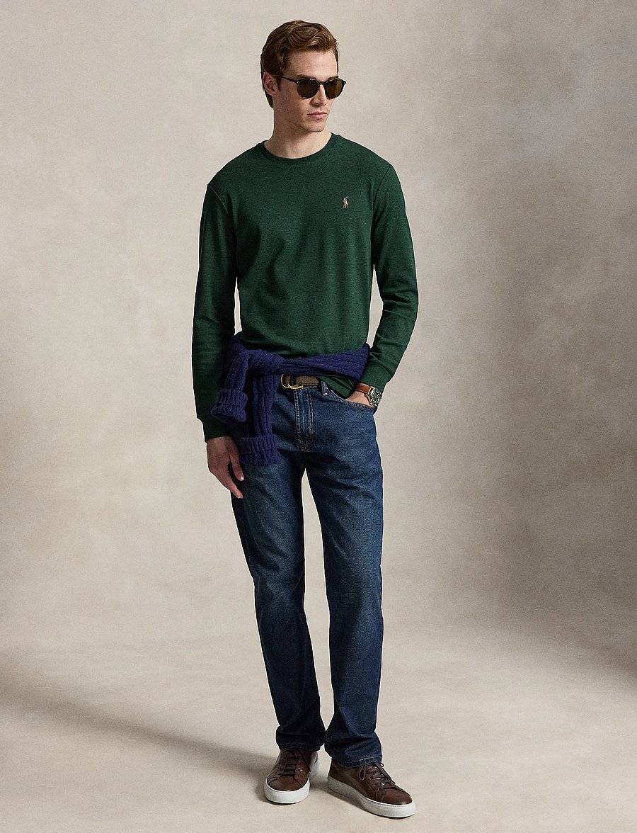 Polo Ralph Lauren - Custom Slim Fit Soft Cotton T-Shirt - langærmede t-shirts - scotch pine heath - 5