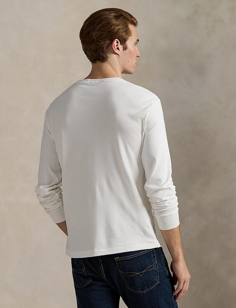 Polo Ralph Lauren - Custom Slim Fit Soft Cotton T-Shirt - pikkade varrukatega t-särgid - white - 2