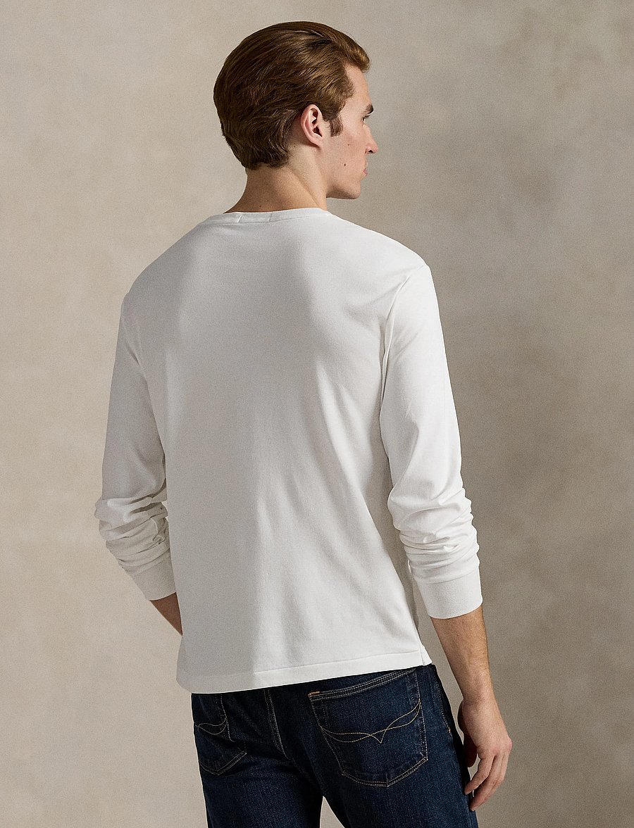 Polo Ralph Lauren - PIMA POLO-LSL-TSH - langärmelig - white - 2