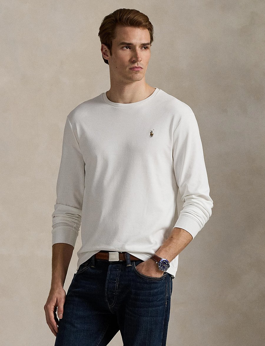Polo Ralph Lauren - PIMA POLO-LSL-TSH - langärmelig - white - 3