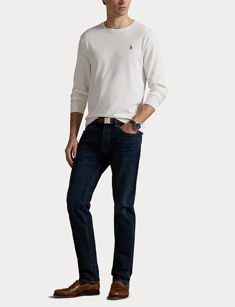 Polo Ralph Lauren - Custom Slim Fit Soft Cotton T-Shirt - pikkade varrukatega t-särgid - white - 4