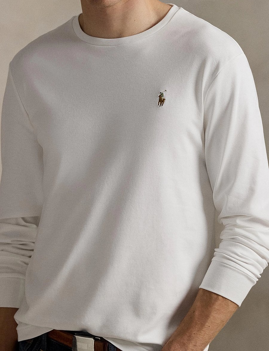 Polo Ralph Lauren - PIMA POLO-LSL-TSH - langärmelig - white - 4