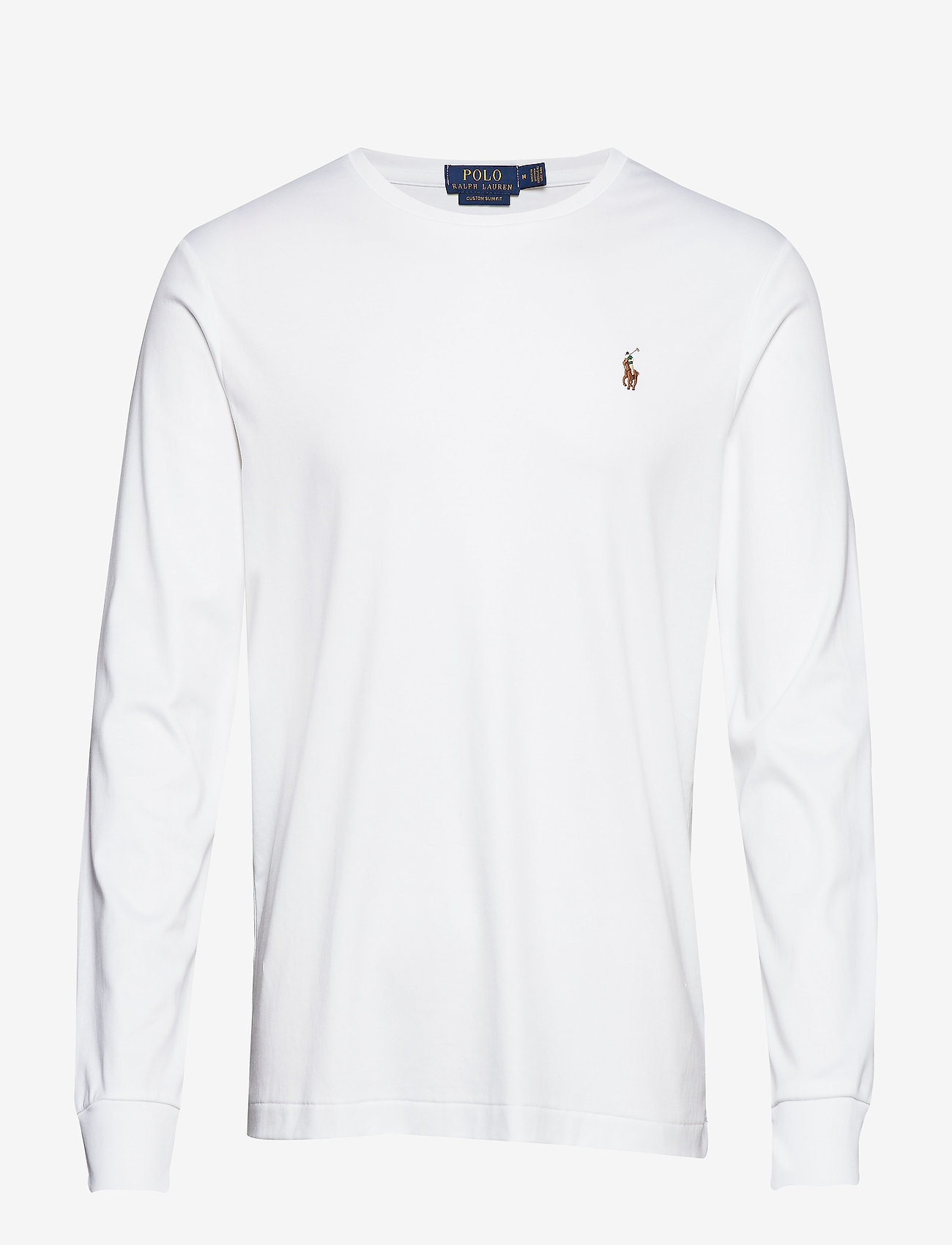 Polo Ralph Lauren - PIMA POLO-LSL-TSH - langærmede t-shirts - white - 1