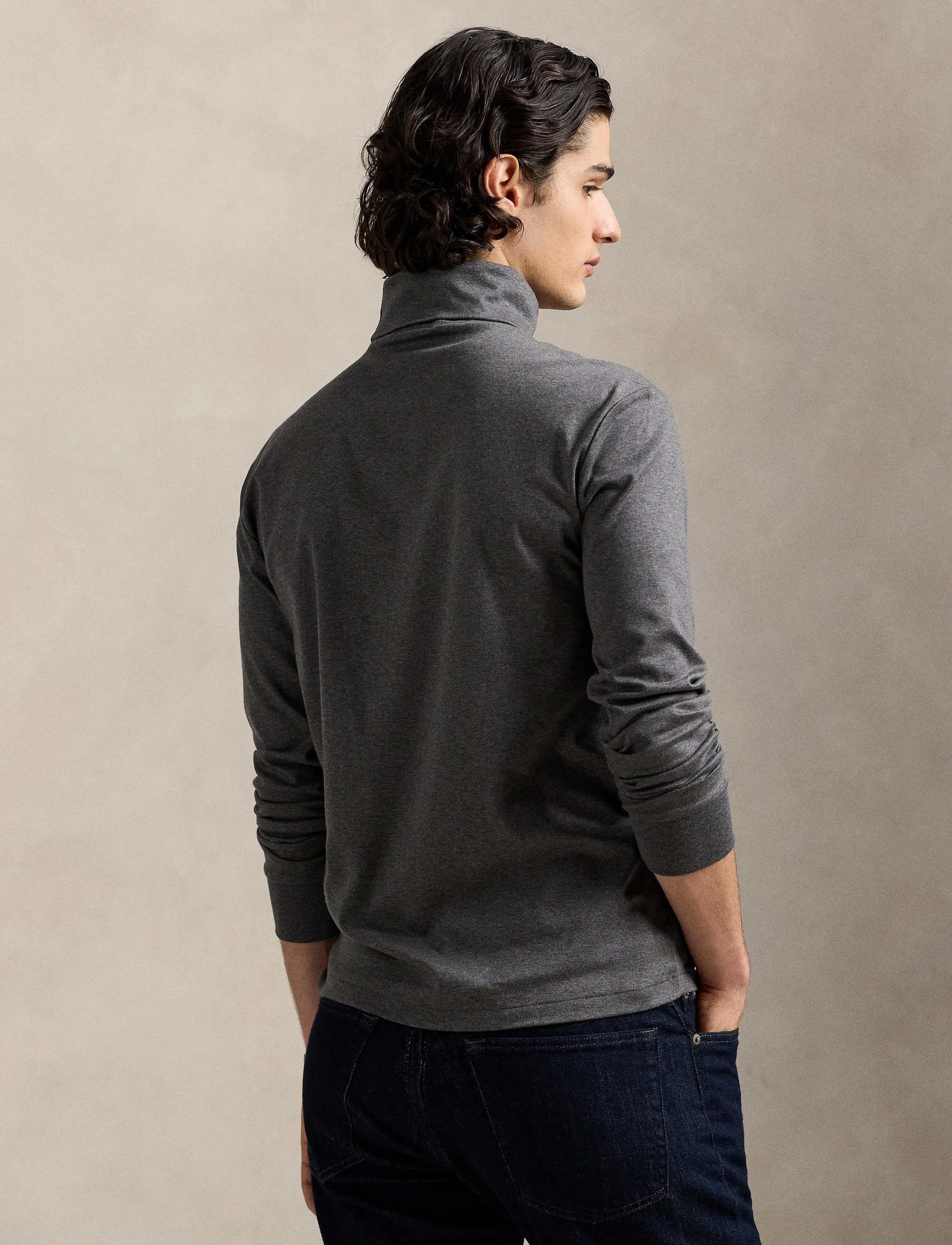 Polo Ralph Lauren - Soft Cotton Turtleneck - långärmade t-shirts - barclay heather - 2