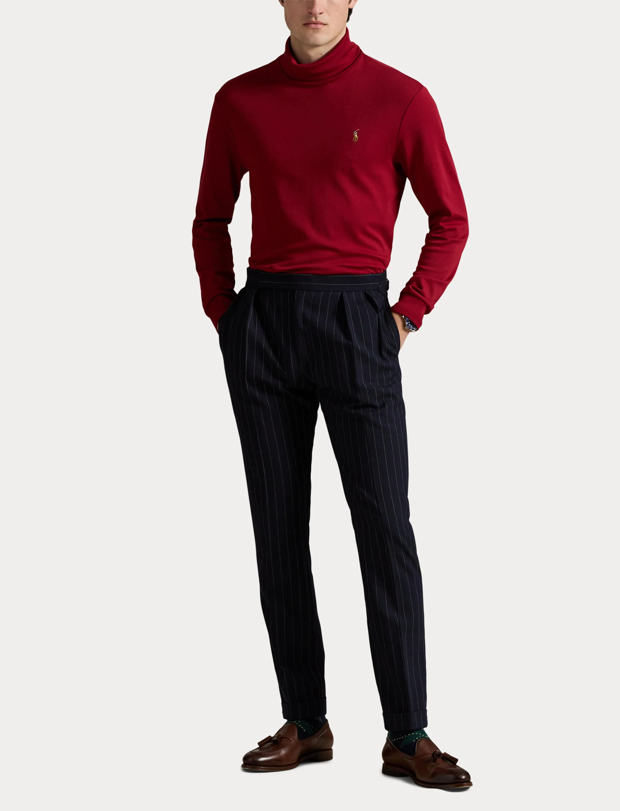 Polo Ralph Lauren - Soft Cotton Turtleneck - long-sleeved t-shirts - holiday red - 4