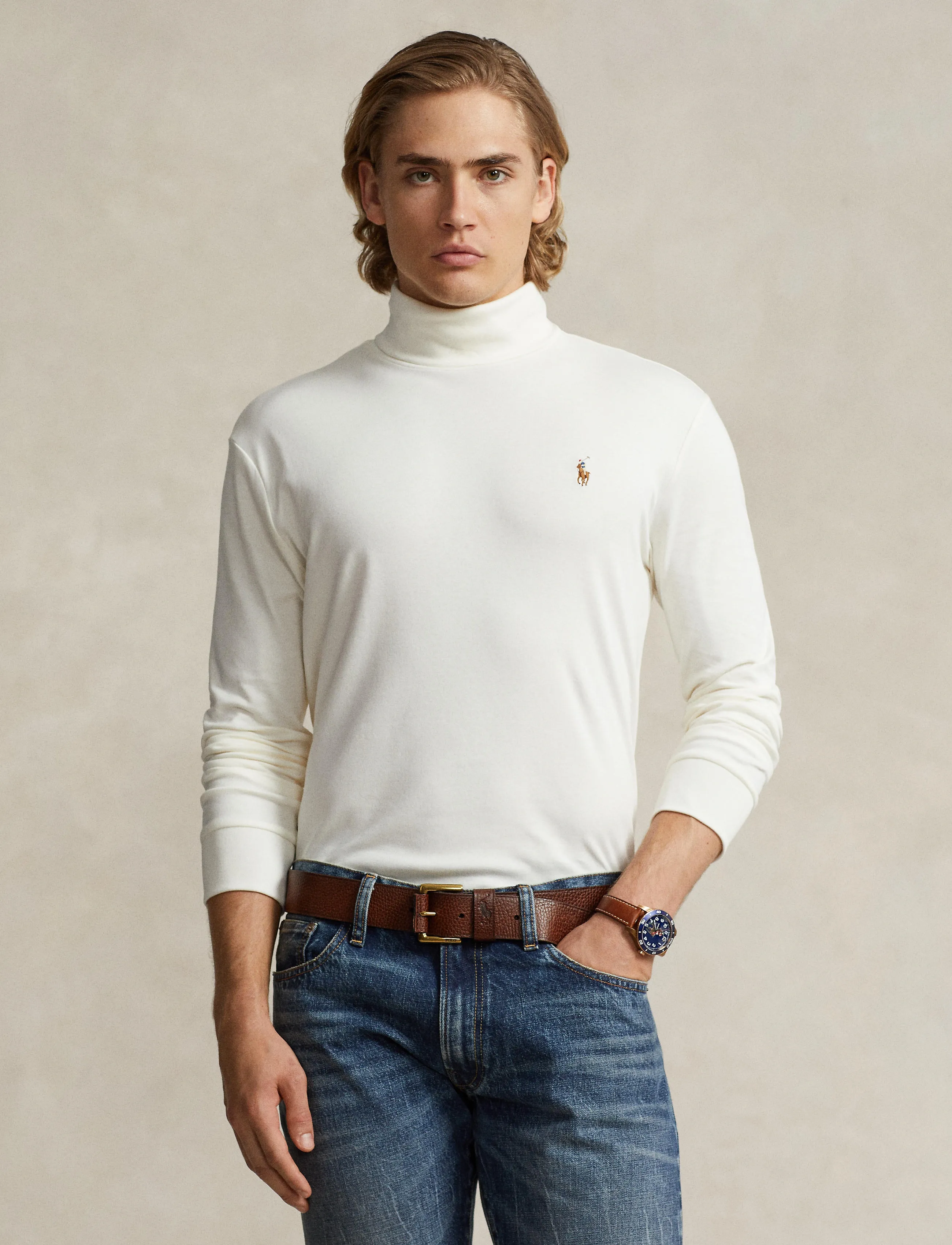 Polo Ralph Lauren - SOFT TOUCH-LSTURTLEM1 - long-sleeved t-shirts - nevis - 3