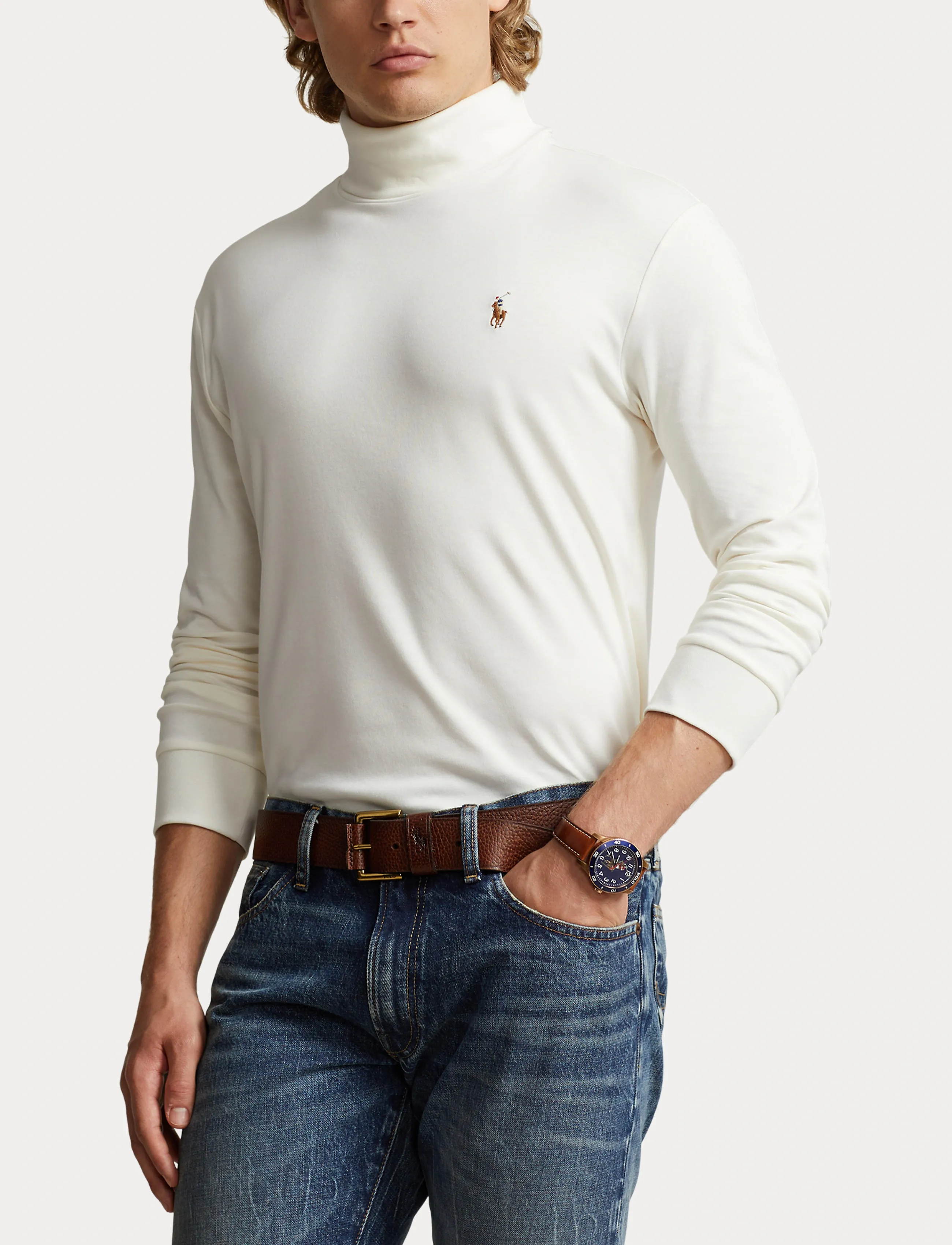 Polo Ralph Lauren - SOFT TOUCH-LSTURTLEM1 - long-sleeved t-shirts - nevis - 5