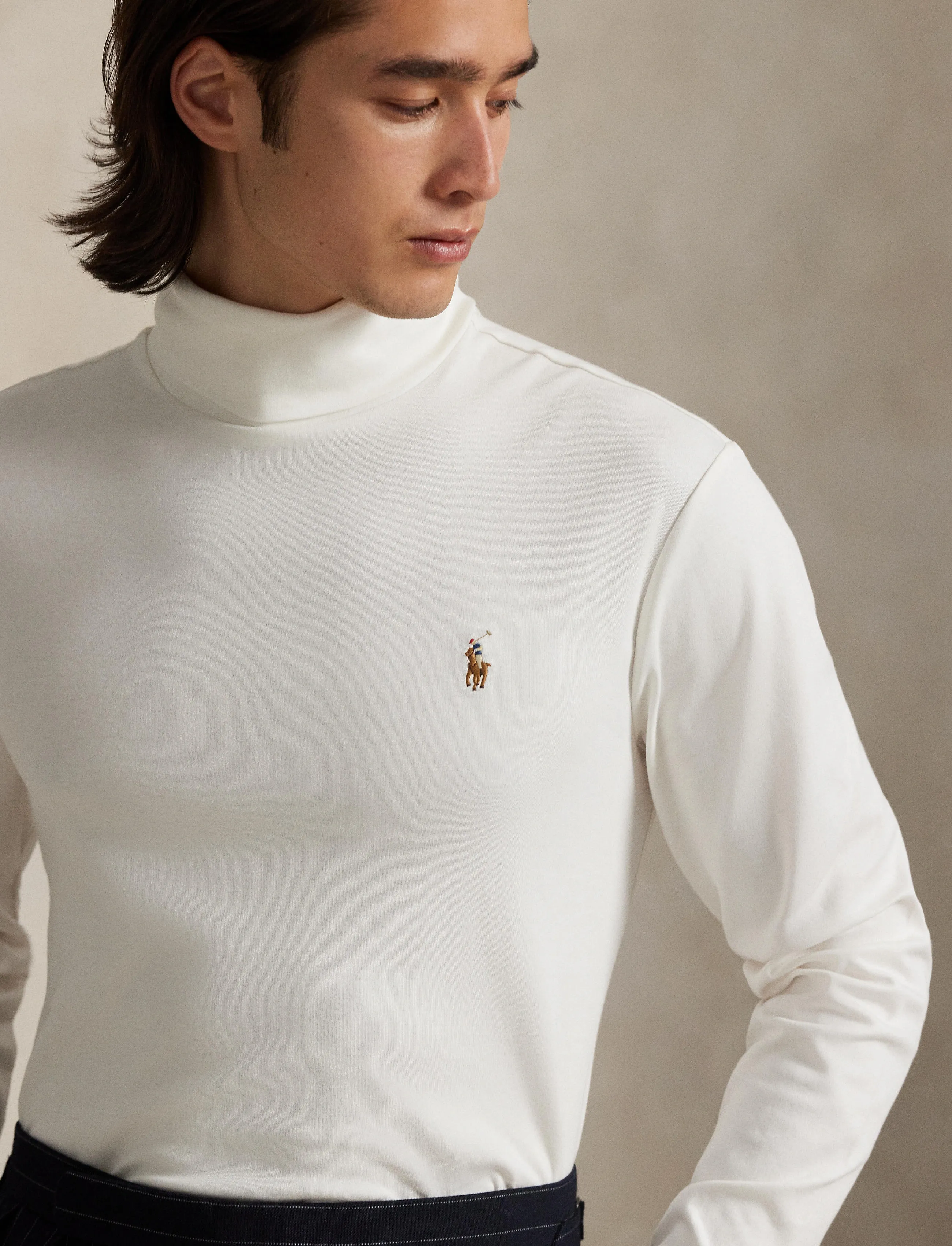 Polo Ralph Lauren Soft Cotton Turtleneck långärmade t-shirts herr – bild 7