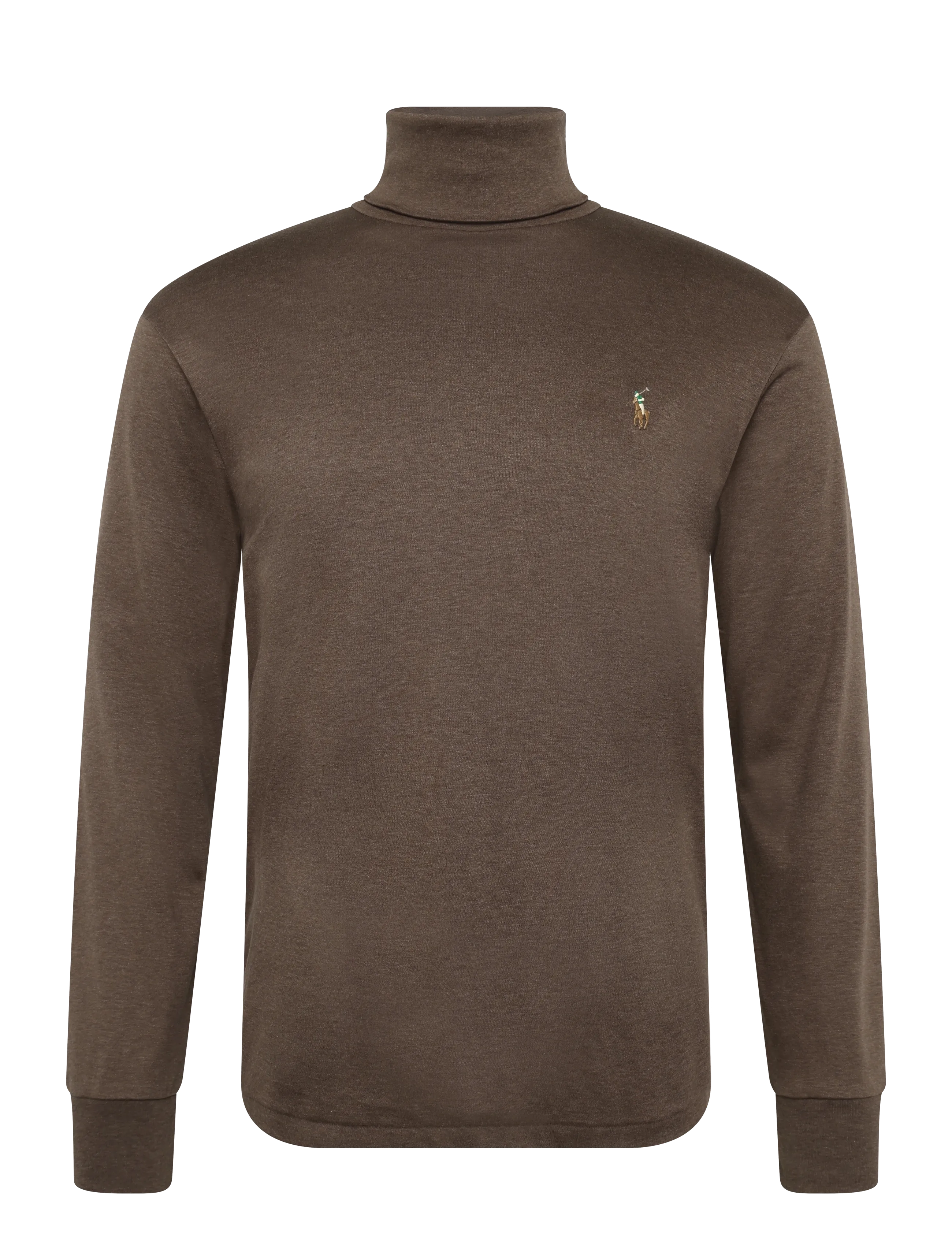 Polo Ralph Lauren SOFT TOUCH-LSTURTLEM1 - T-Shirts - NUTMEG BROWN HEAT / brown