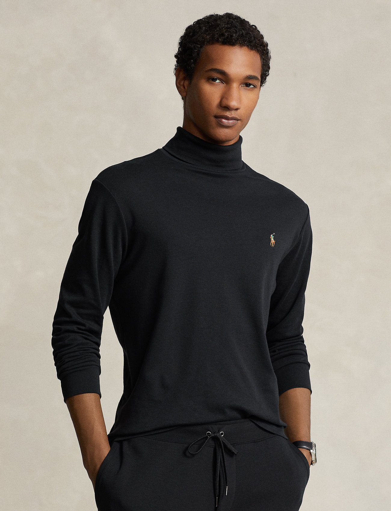 Polo Ralph Lauren - SOFT TOUCH-LSTURTLEM1 - långärmade t-shirts - polo black - 0