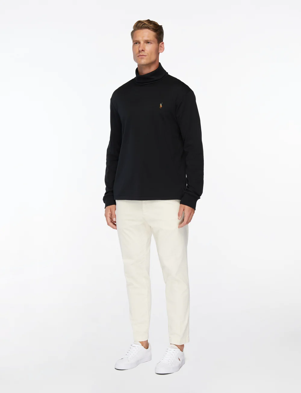 Polo Ralph Lauren - Soft Cotton Turtleneck - langærmede t-shirts - polo black - 4