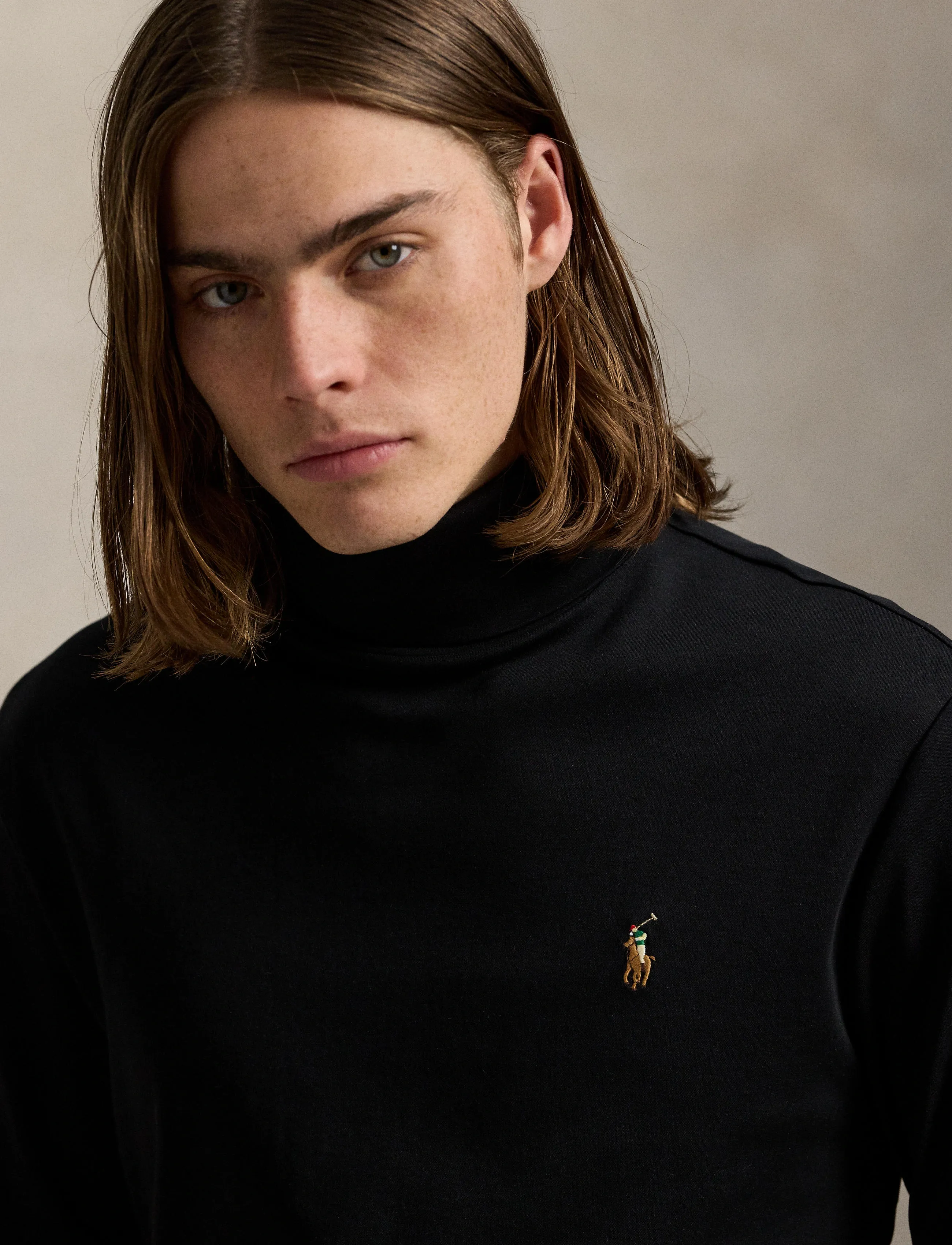 Polo Ralph Lauren Soft Cotton Turtleneck långärmade t-shirts herr – bild 7