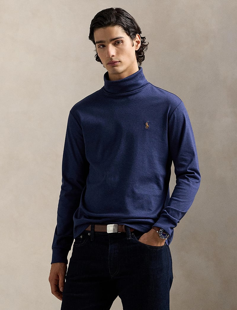 Polo Ralph Lauren - Soft Cotton Turtleneck - långärmade t-shirts - spring navy heath - 3