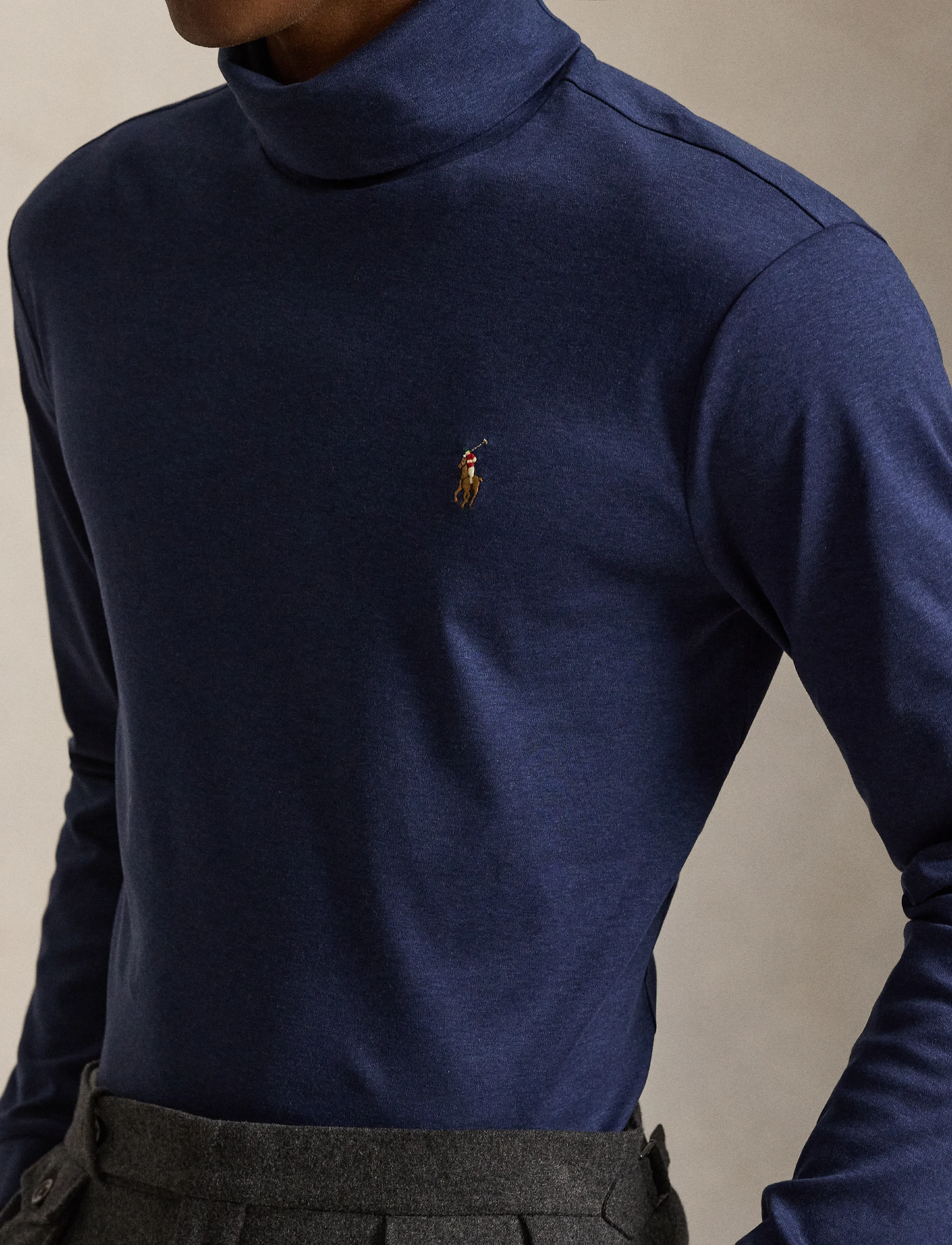 Polo Ralph Lauren - SOFT TOUCH-LSTURTLEM1 - langærmede t-shirts - spring navy heath - 3