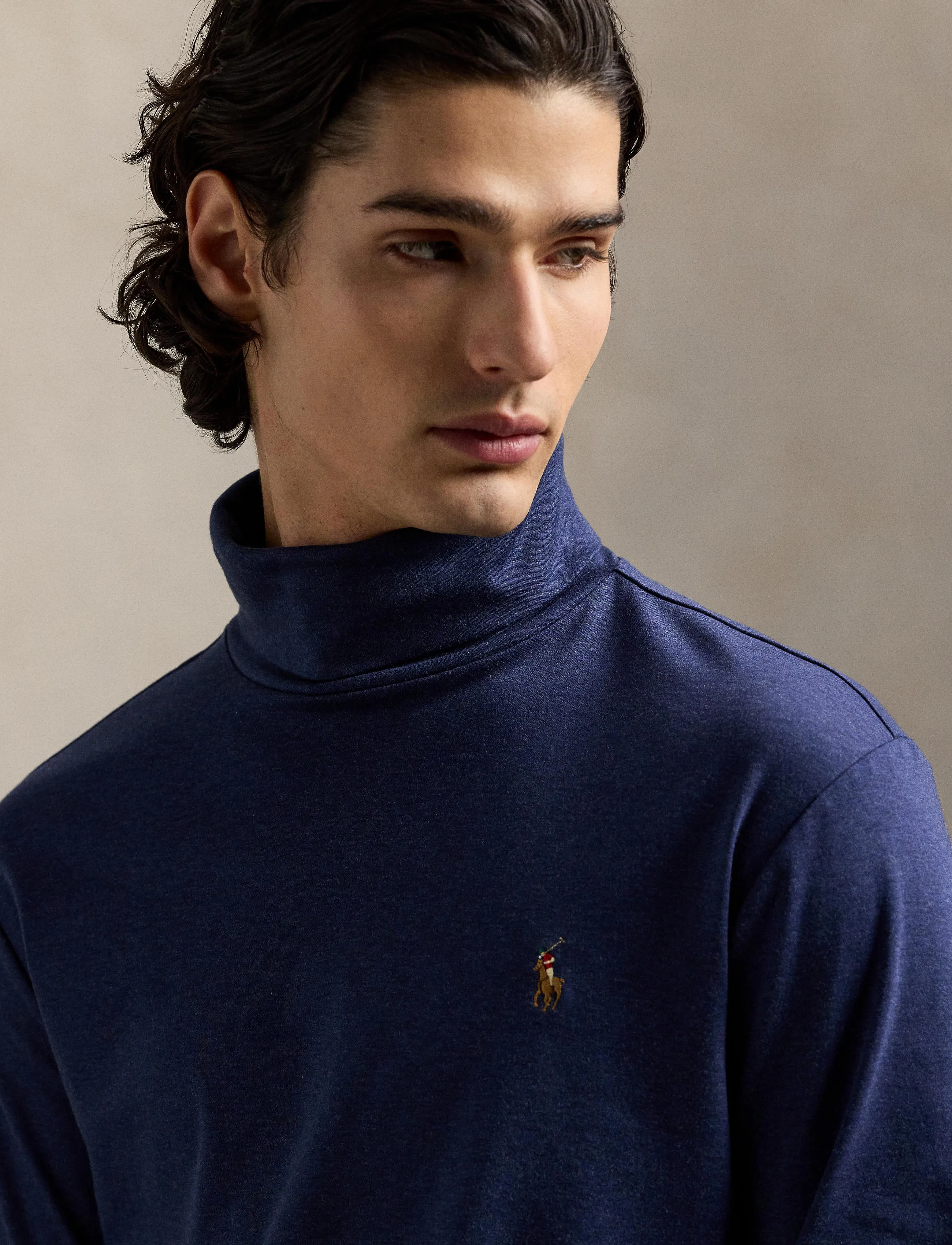 Polo Ralph Lauren Soft Cotton Turtleneck långärmade t-shirts herr – bild 7