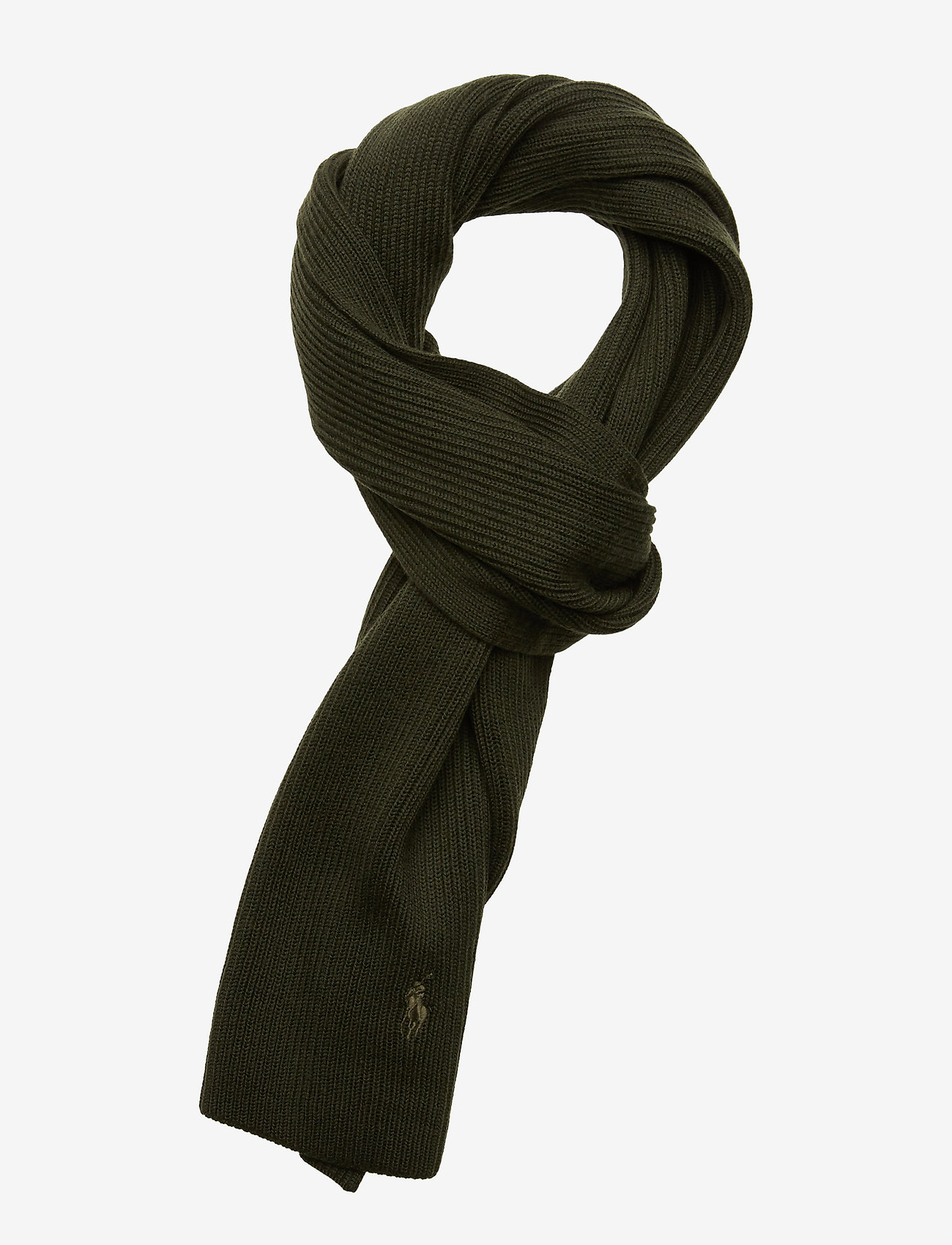 Polo Ralph Lauren - Signature Pony Wool Scarf - oil cloth green - 0