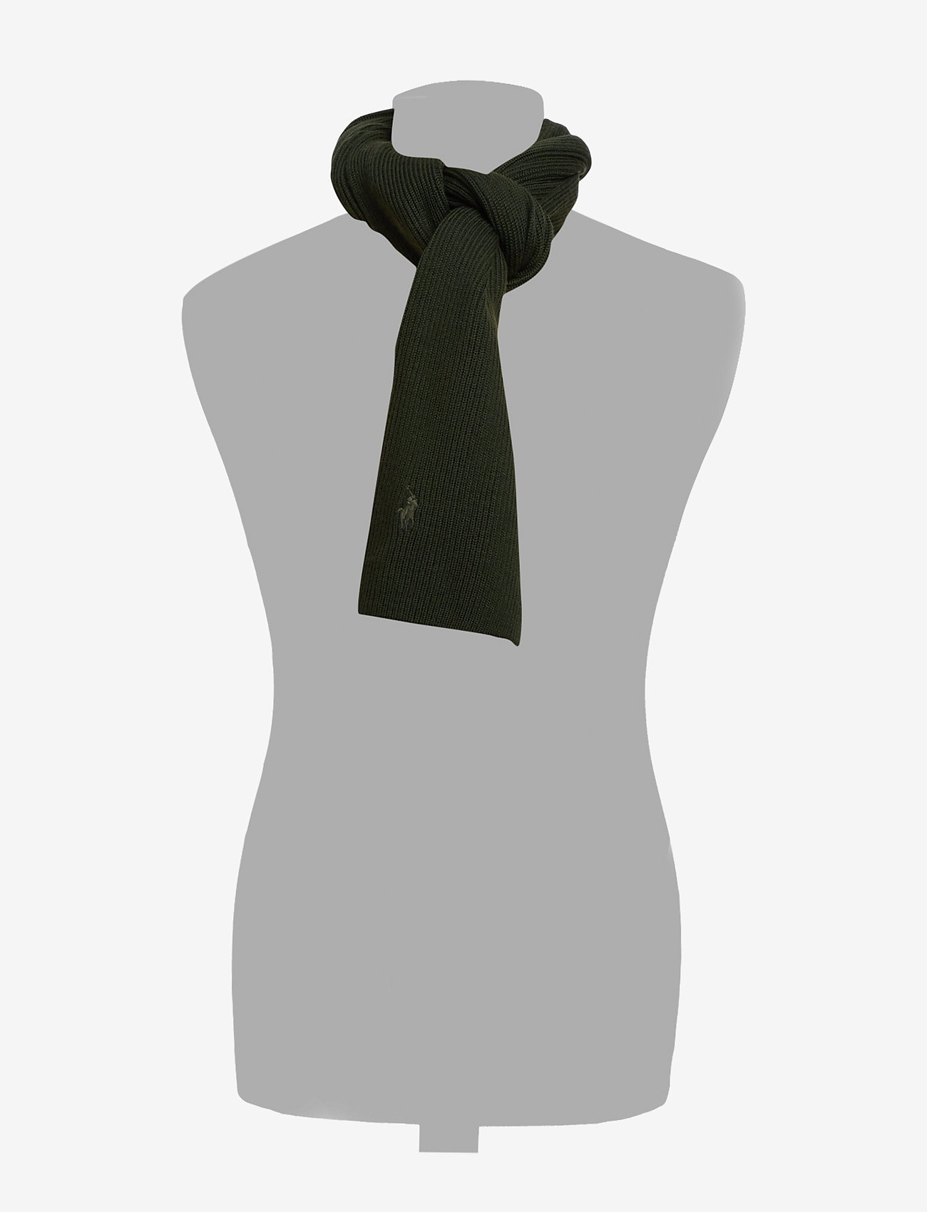 Polo Ralph Lauren - Signature Pony Wool Scarf - oil cloth green - 1