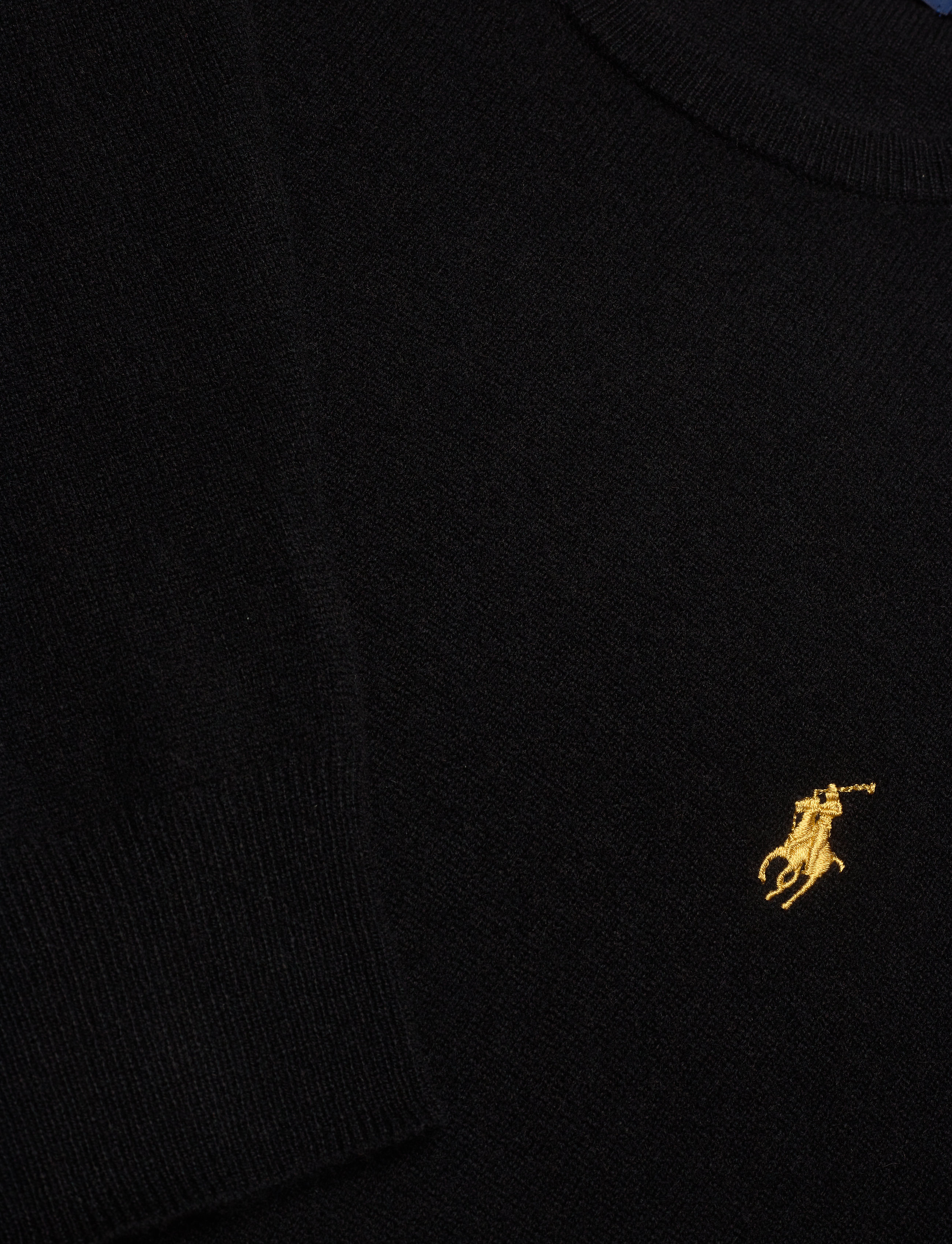 Polo Ralph Lauren - Merino Wool Crewneck Sweater - black w/ gold pp - 2