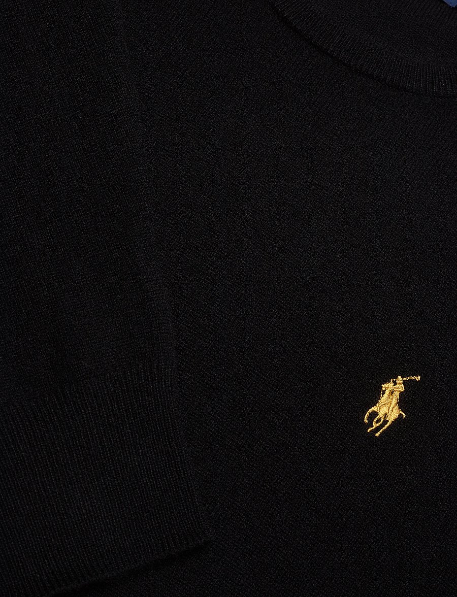 Polo Ralph Lauren - Merino Wool Crewneck Sweater - black w/ gold pp - 2