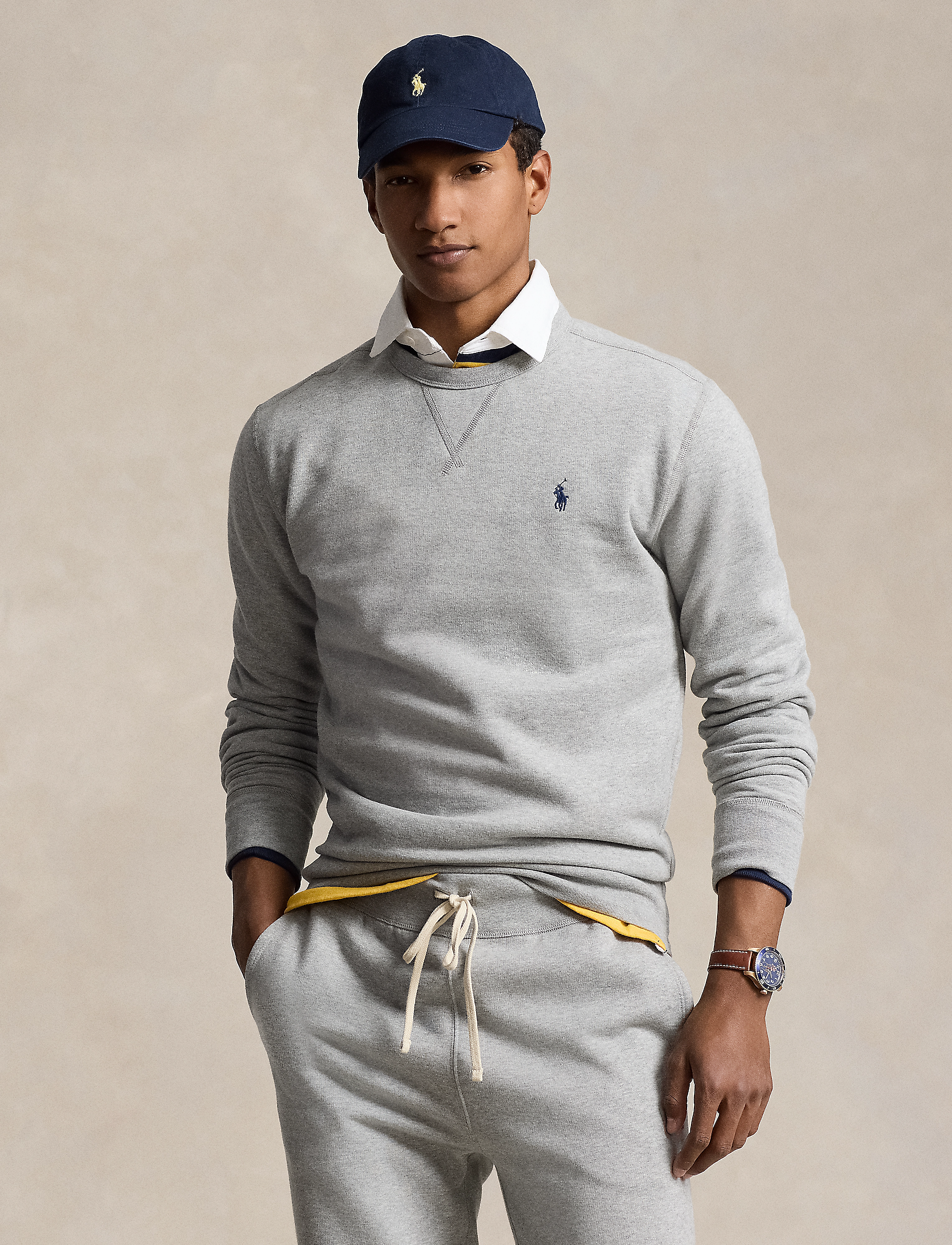 Polo Ralph Lauren The RL Fleece Sweatshirt - Erbjudanden - ANDOVER HEATHER / grey