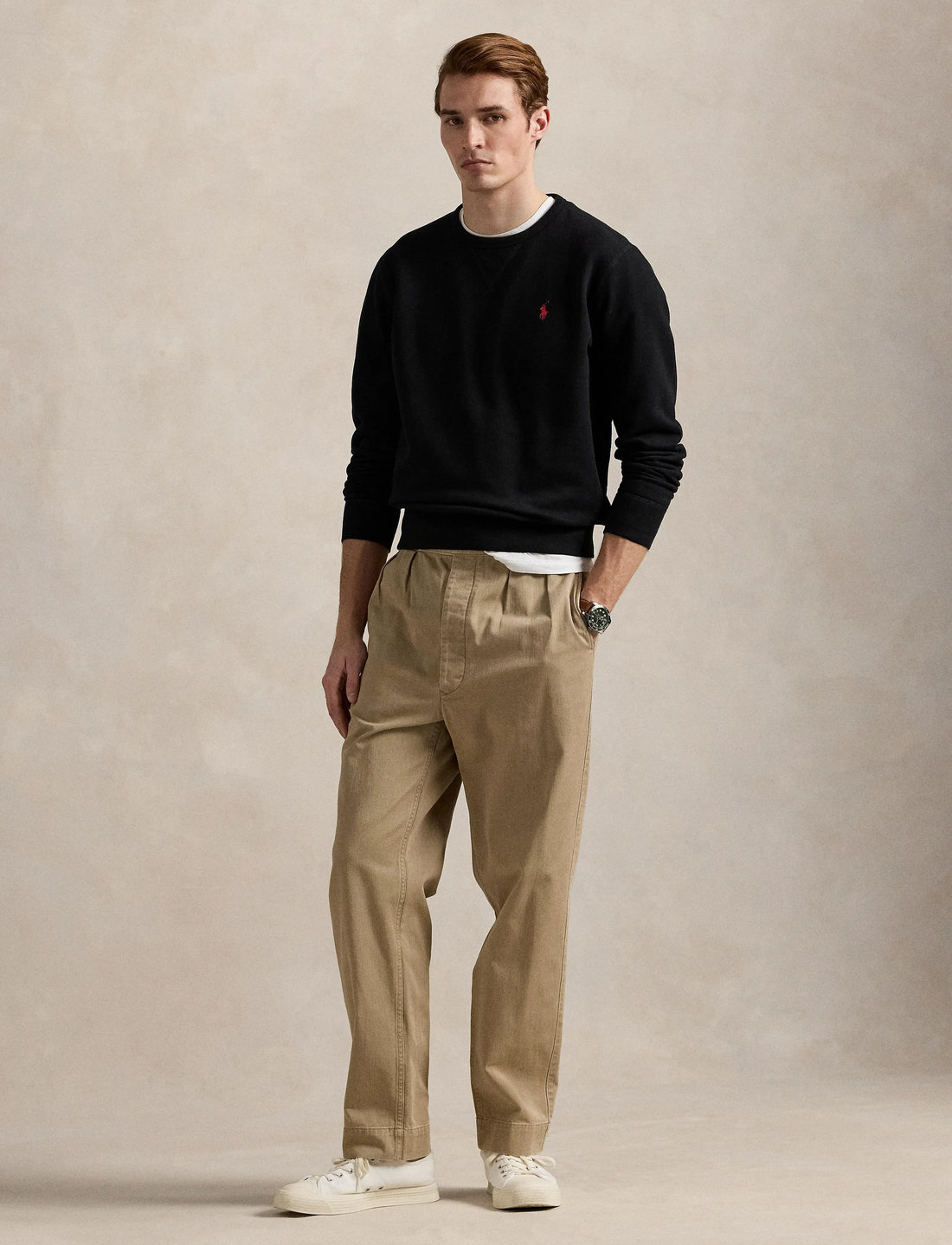Polo ralph lauren men's fleece hot sale crewneck sweatshirt