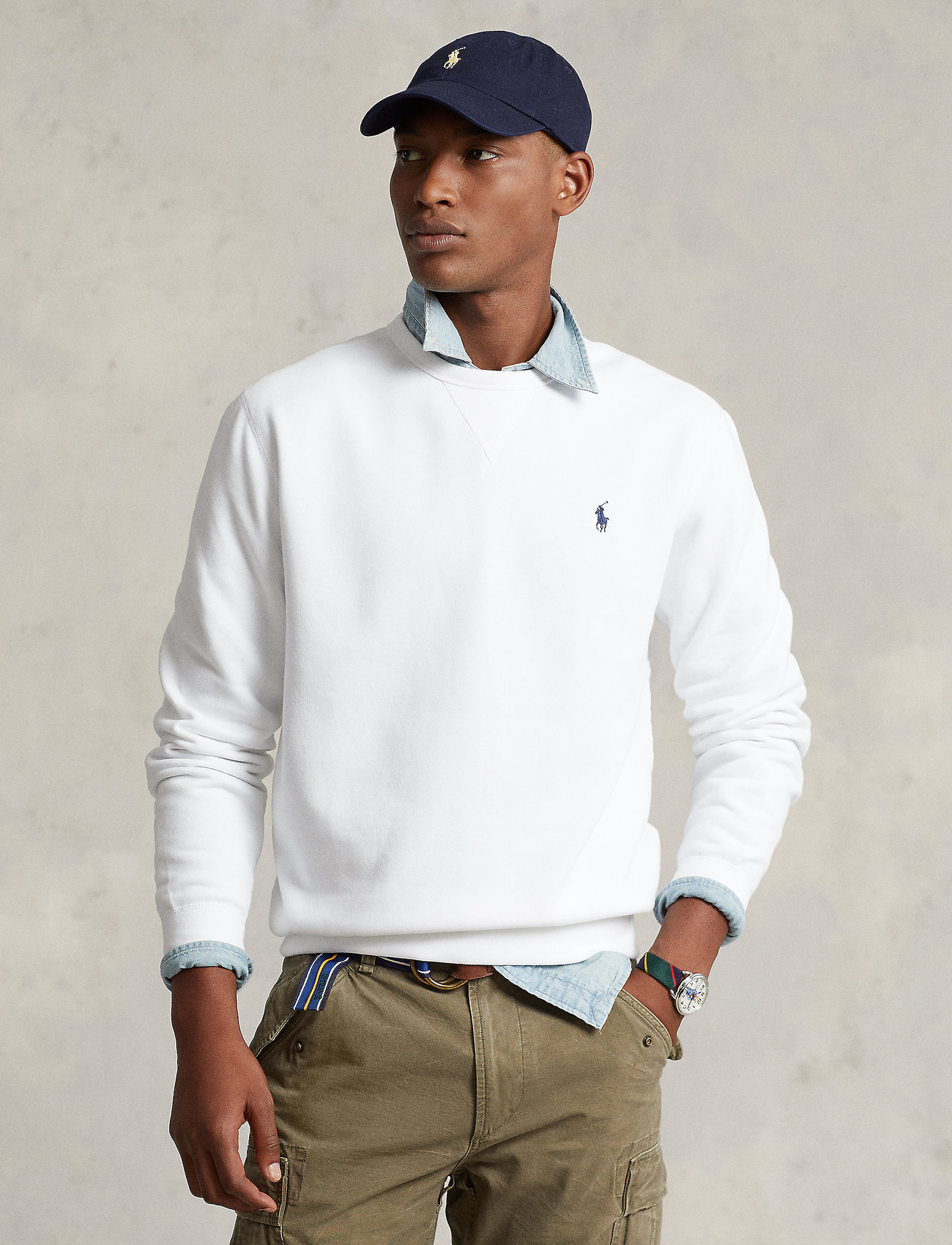 Polo Ralph Lauren - The RL Fleece Sweatshirt - shoppa efter tillfälle - white/c7996 - 0