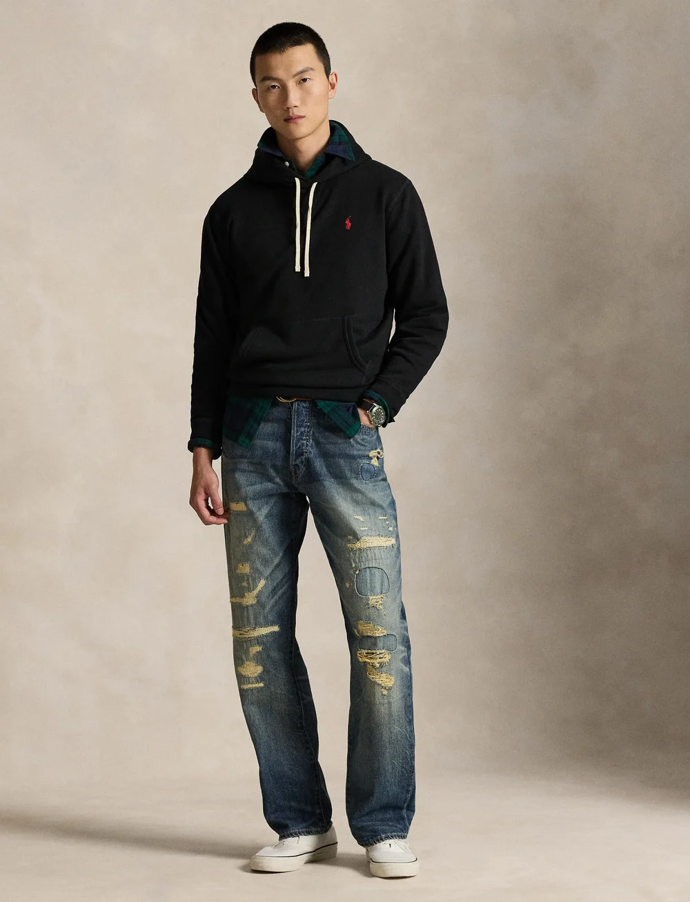 Polo Ralph Lauren - The RL Fleece Hoodie - hættetrøjer - polo black - 1