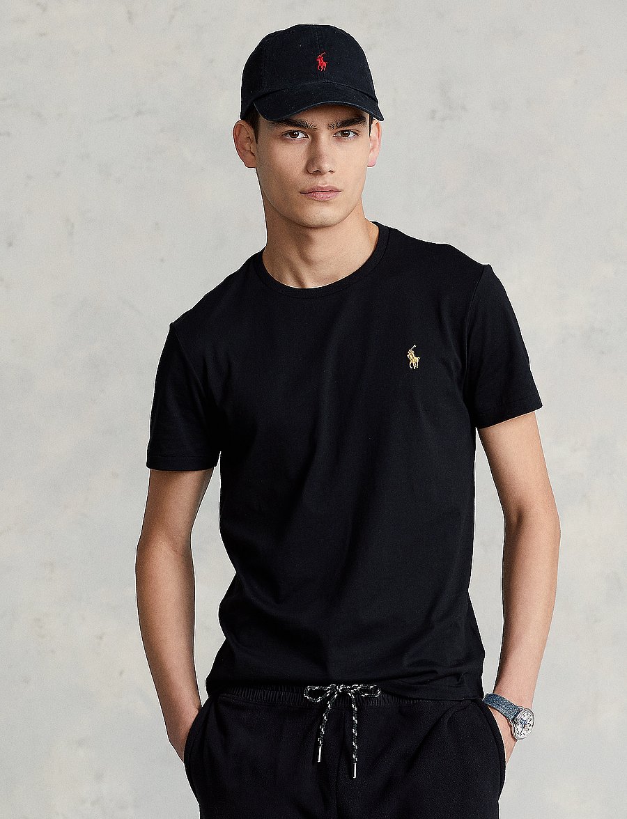 Polo Ralph Lauren - Custom Slim Fit Jersey Crewneck T-Shirt - polo black - 0