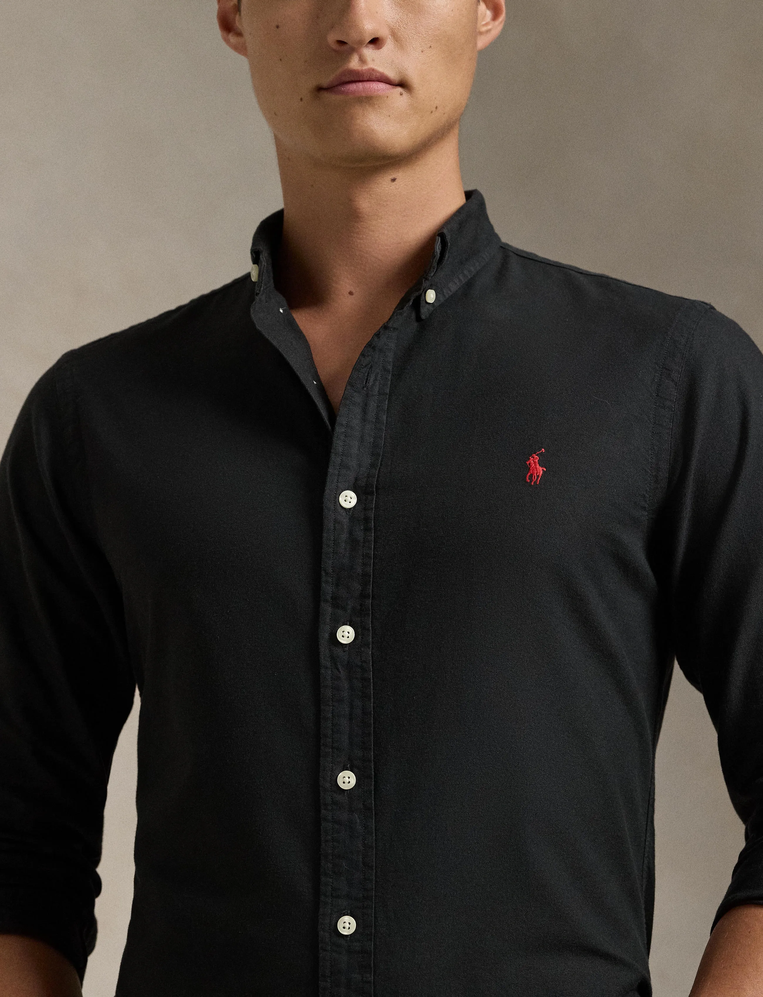 Polo Ralph Lauren - GD OXFORD-SL BD PPC SP - polo black - 4
