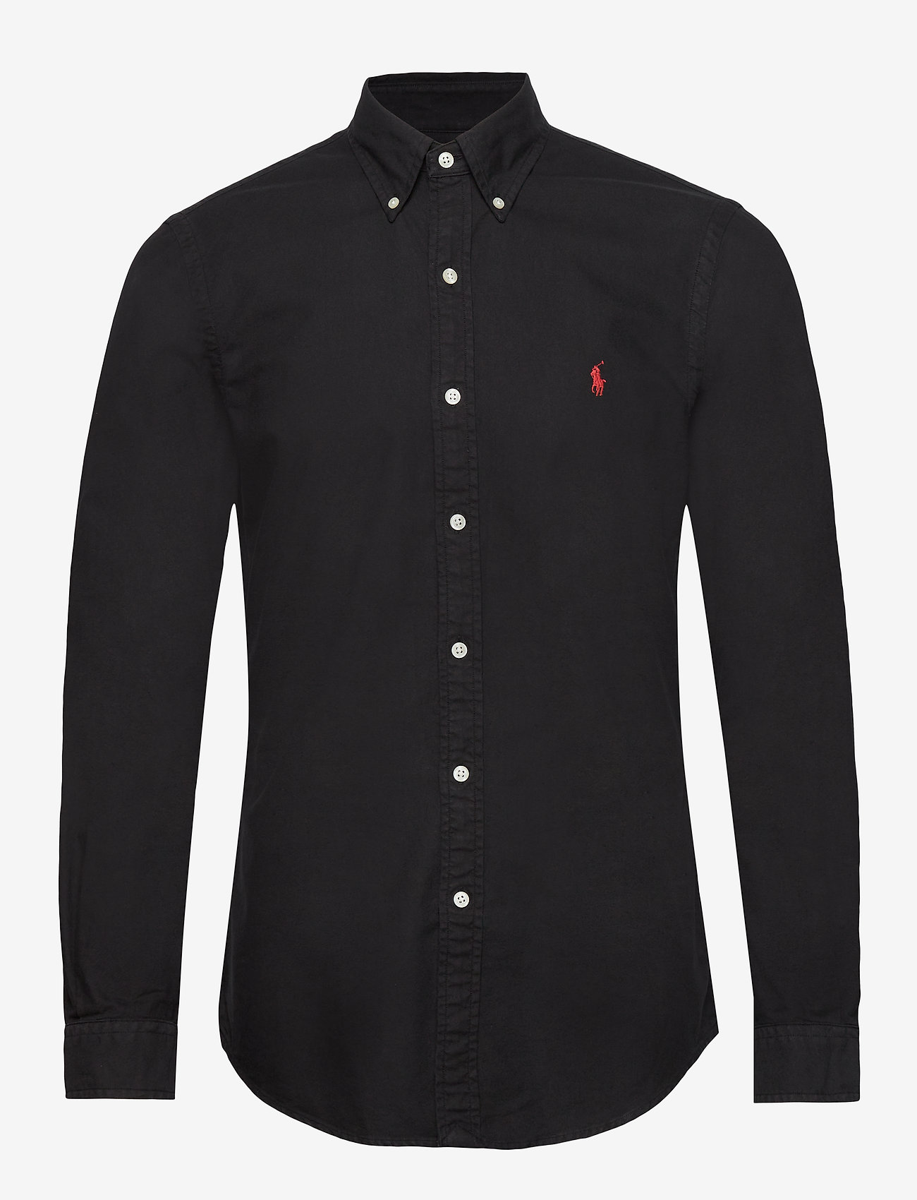 Polo Ralph Lauren - Slim Fit Garment-Dyed Oxford Shirt - oxford-hemden - polo black - 0