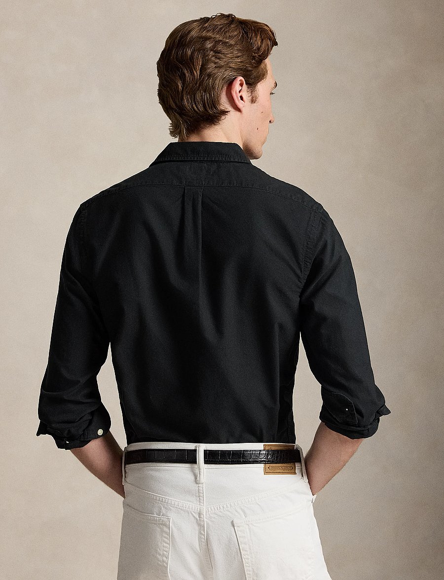 Polo Ralph Lauren - Slim Fit Garment-Dyed Oxford Shirt - oxford shirts - polo black - 3