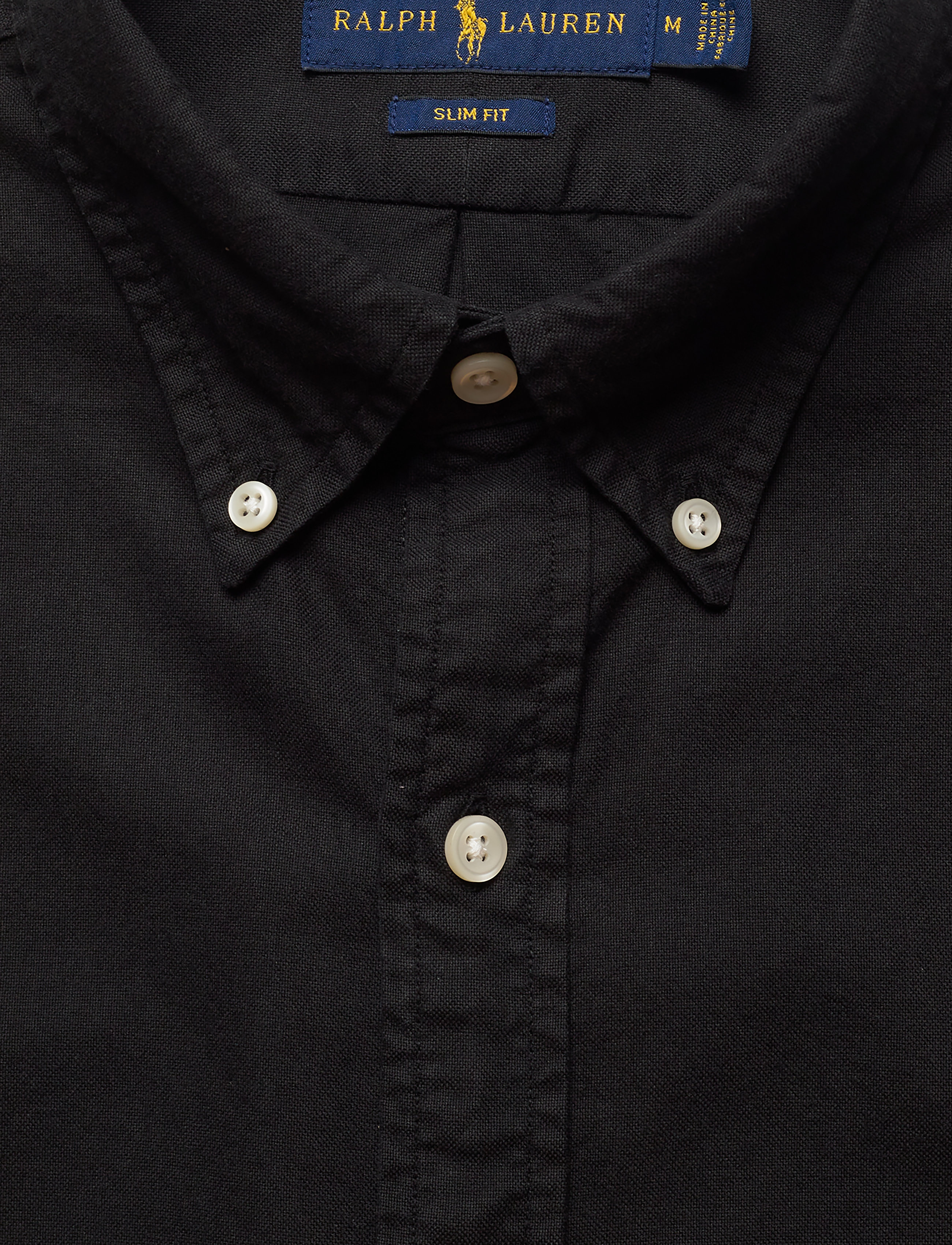 Polo Ralph Lauren - Slim Fit Garment-Dyed Oxford Shirt - oxford-skyrtur - polo black - 3