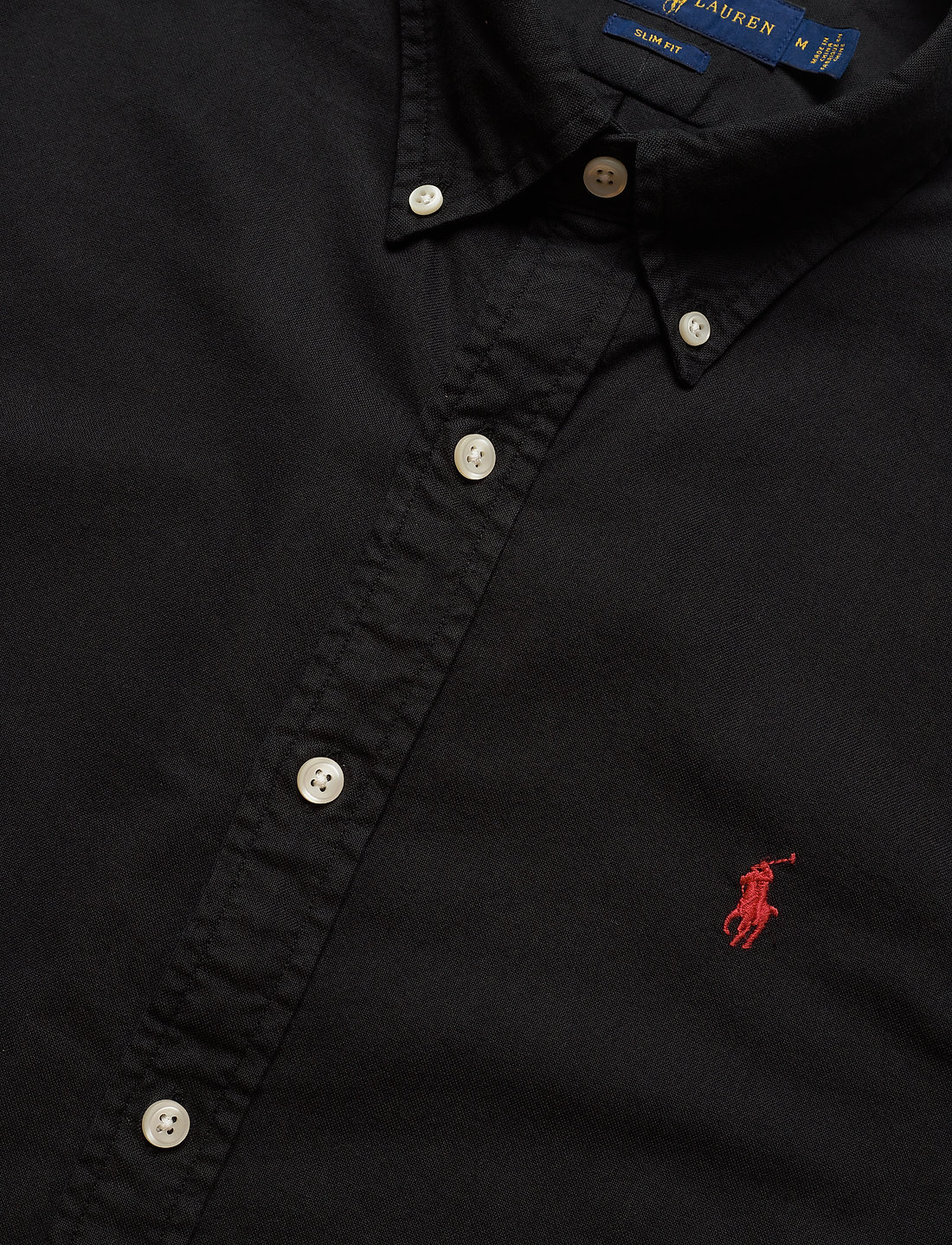 Polo Ralph Lauren - Slim Fit Garment-Dyed Oxford Shirt - basic overhemden - polo black - 3