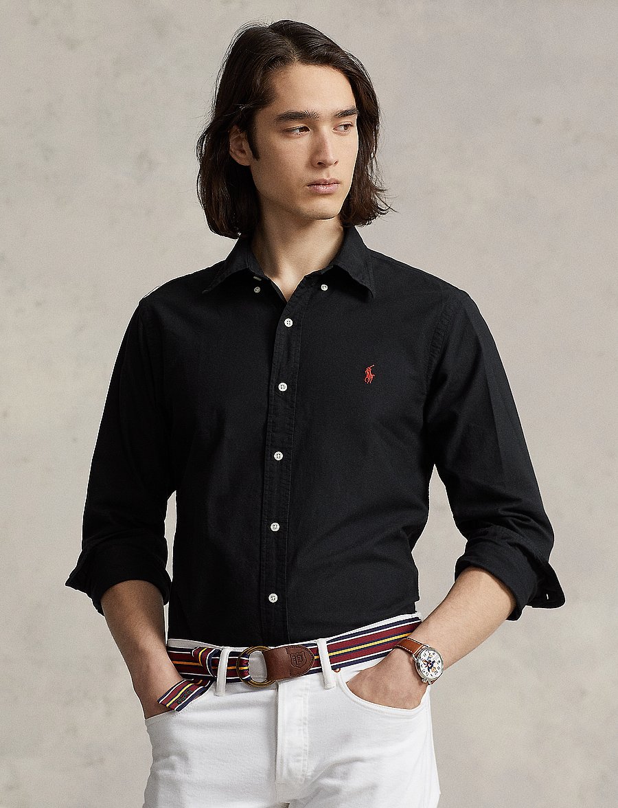 Polo Ralph Lauren - Custom Fit Garment-Dyed Oxford Shirt - oxford-hemden - polo black - 0