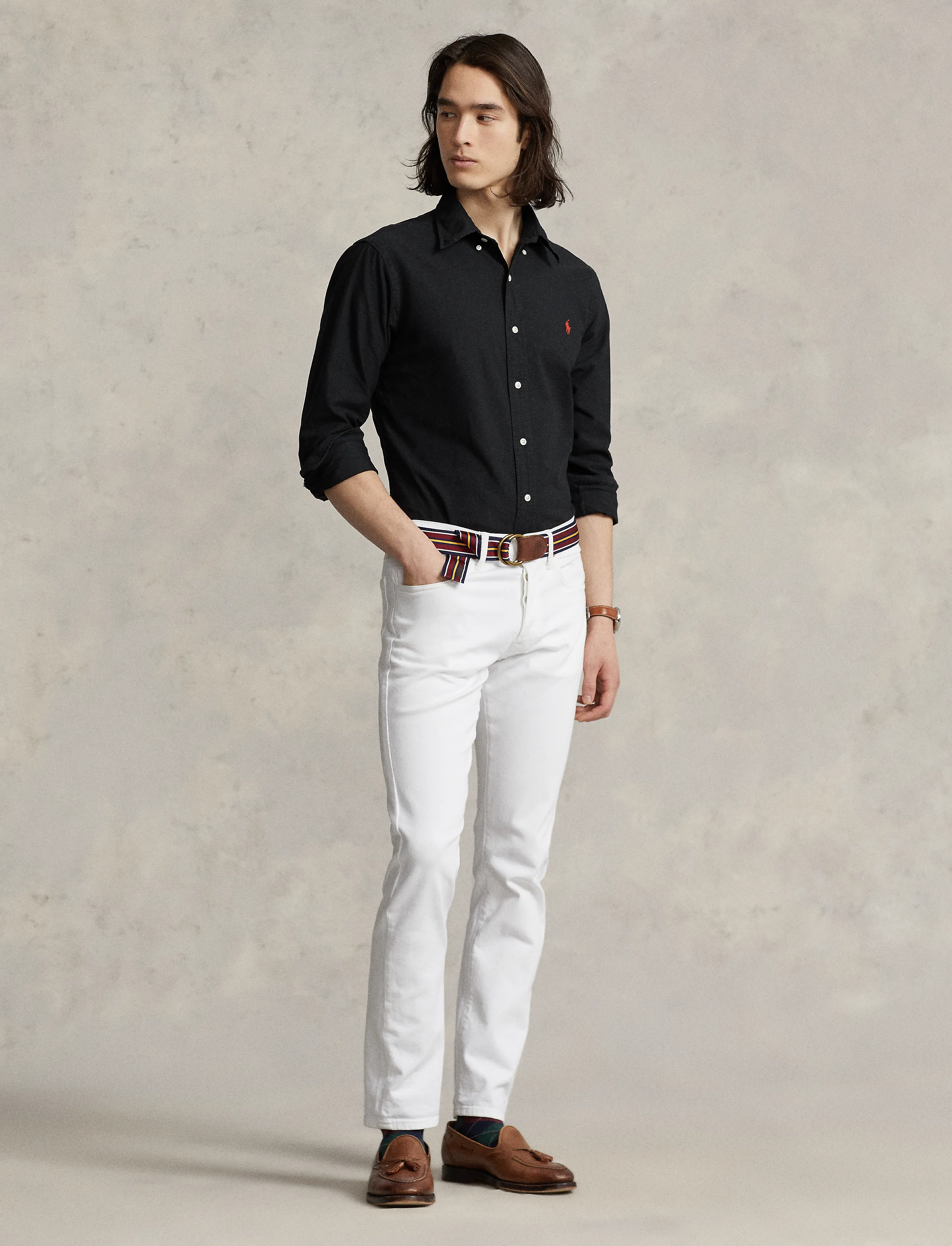 Polo Ralph Lauren - Custom Fit Garment-Dyed Oxford Shirt - oxford-hemden - polo black - 5