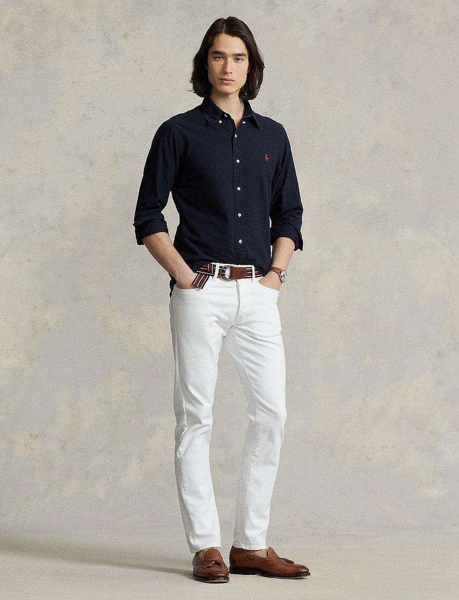 Polo Ralph Lauren - Custom Fit Garment-Dyed Oxford Shirt - oxford-skjortor - rl navy - 3
