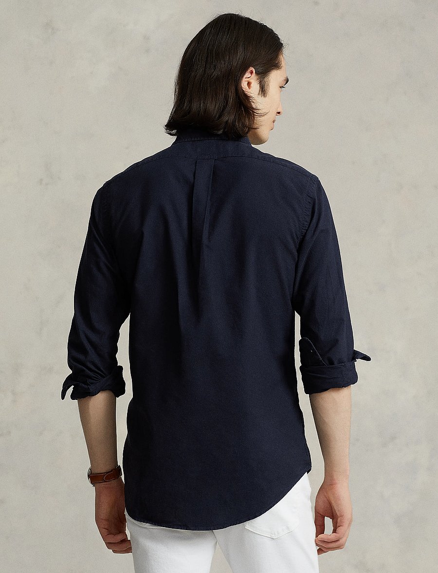 Polo Ralph Lauren - Custom Fit Garment-Dyed Oxford Shirt - oxford-skjortor - rl navy - 4